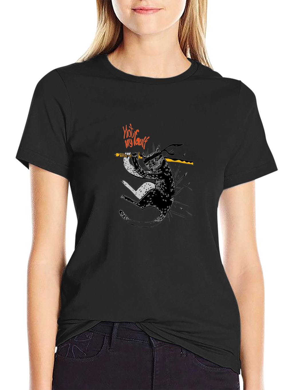 Ninja Cat T-Shirt - Not My Fault Funny Tee