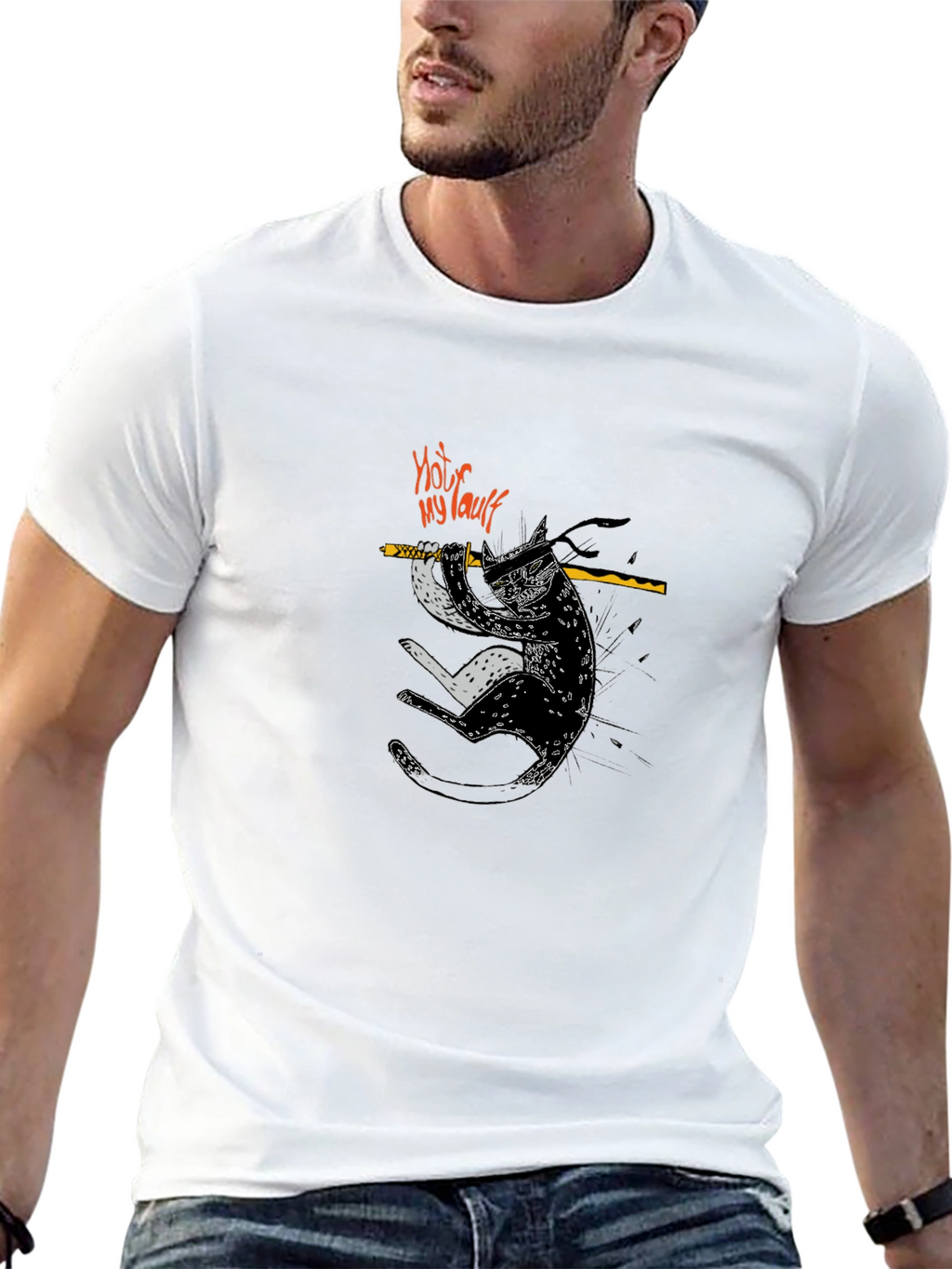 Ninja Cat T-Shirt - Not My Fault Funny Tee