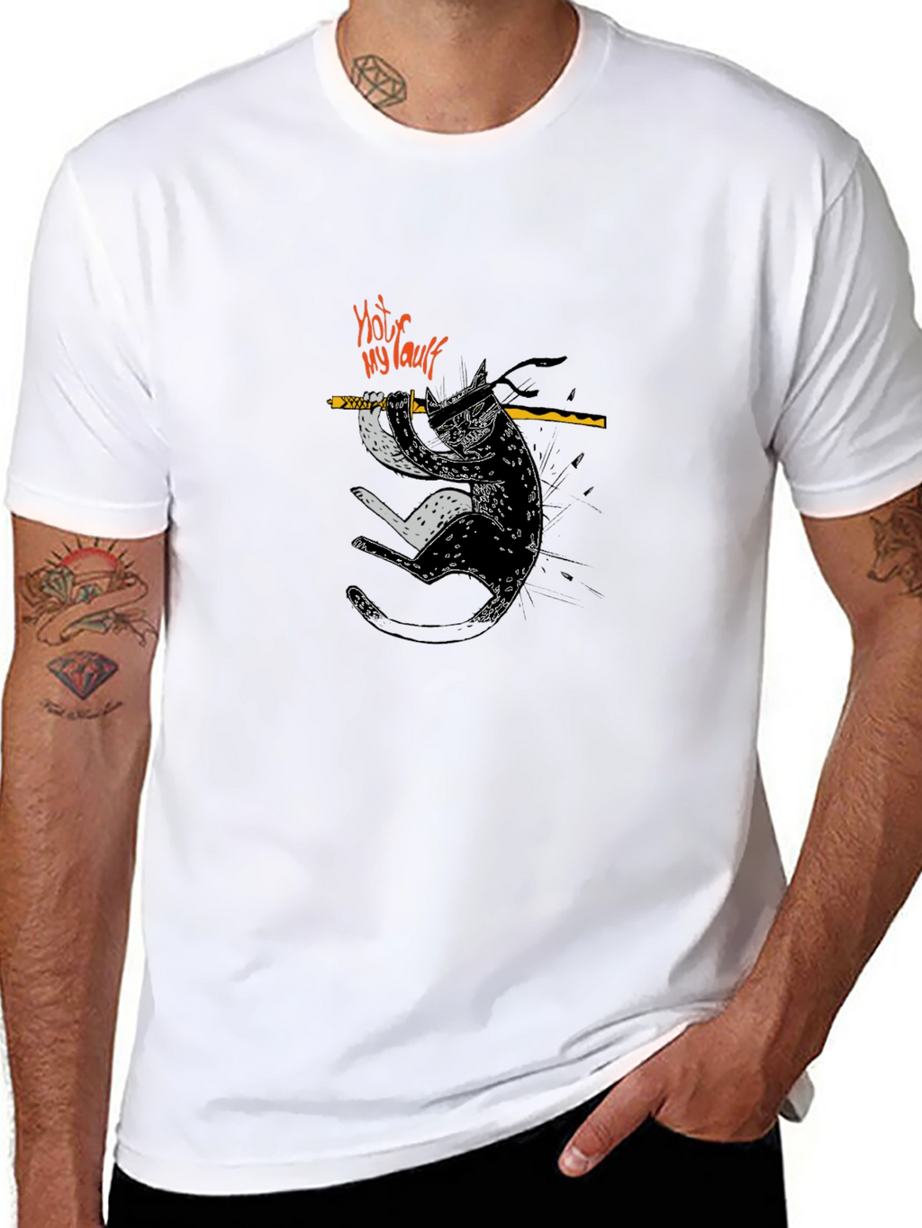 Ninja Cat T-Shirt - Not My Fault Funny Tee