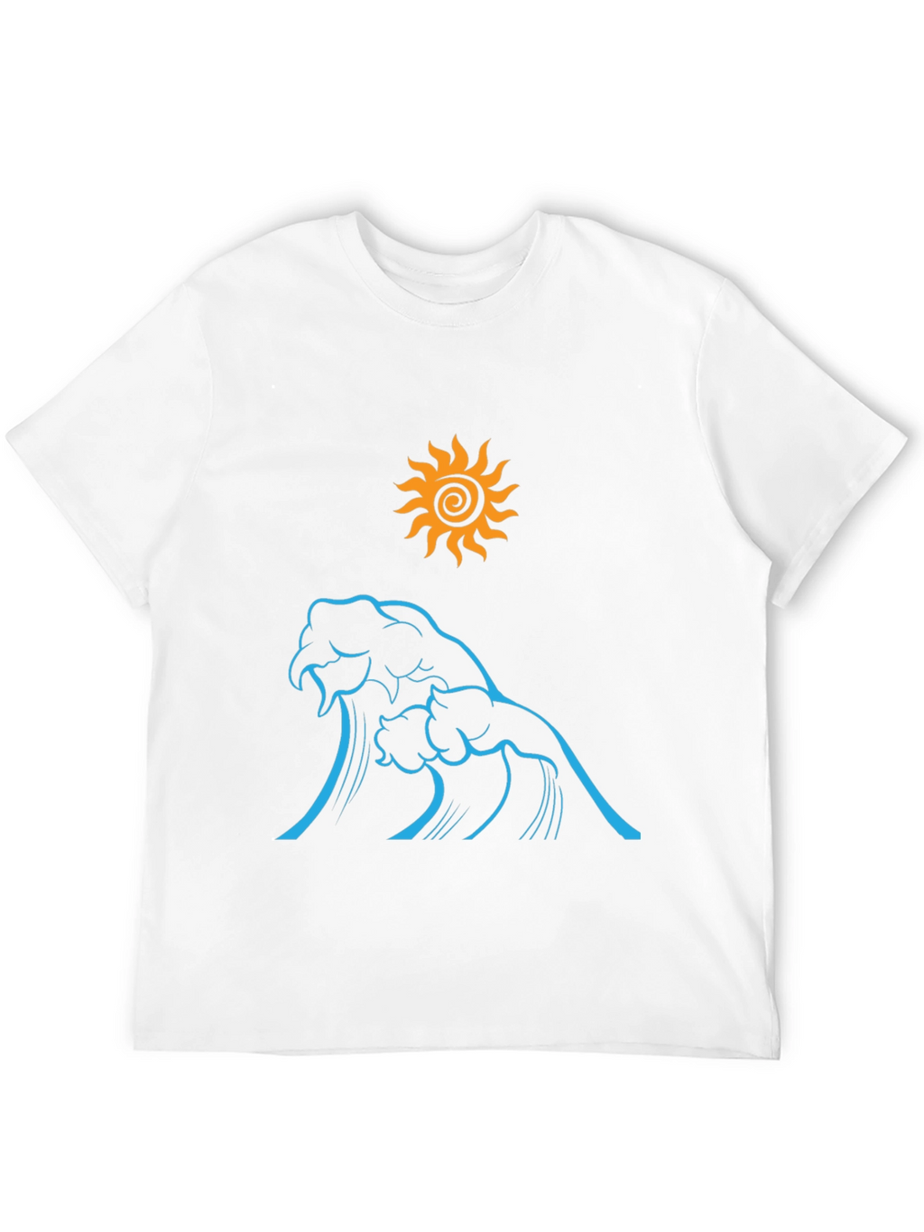 Ocean Wave Sun Graphic Tee - Black