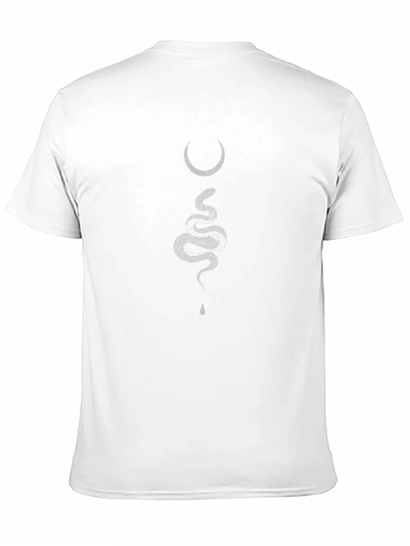 Snake & Moon Graphic Tee - Black
