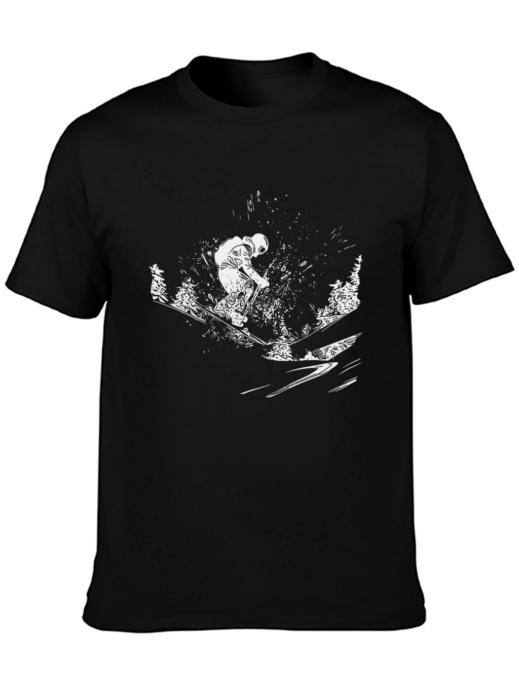 Black Ski T-Shirt: Adventure Ready