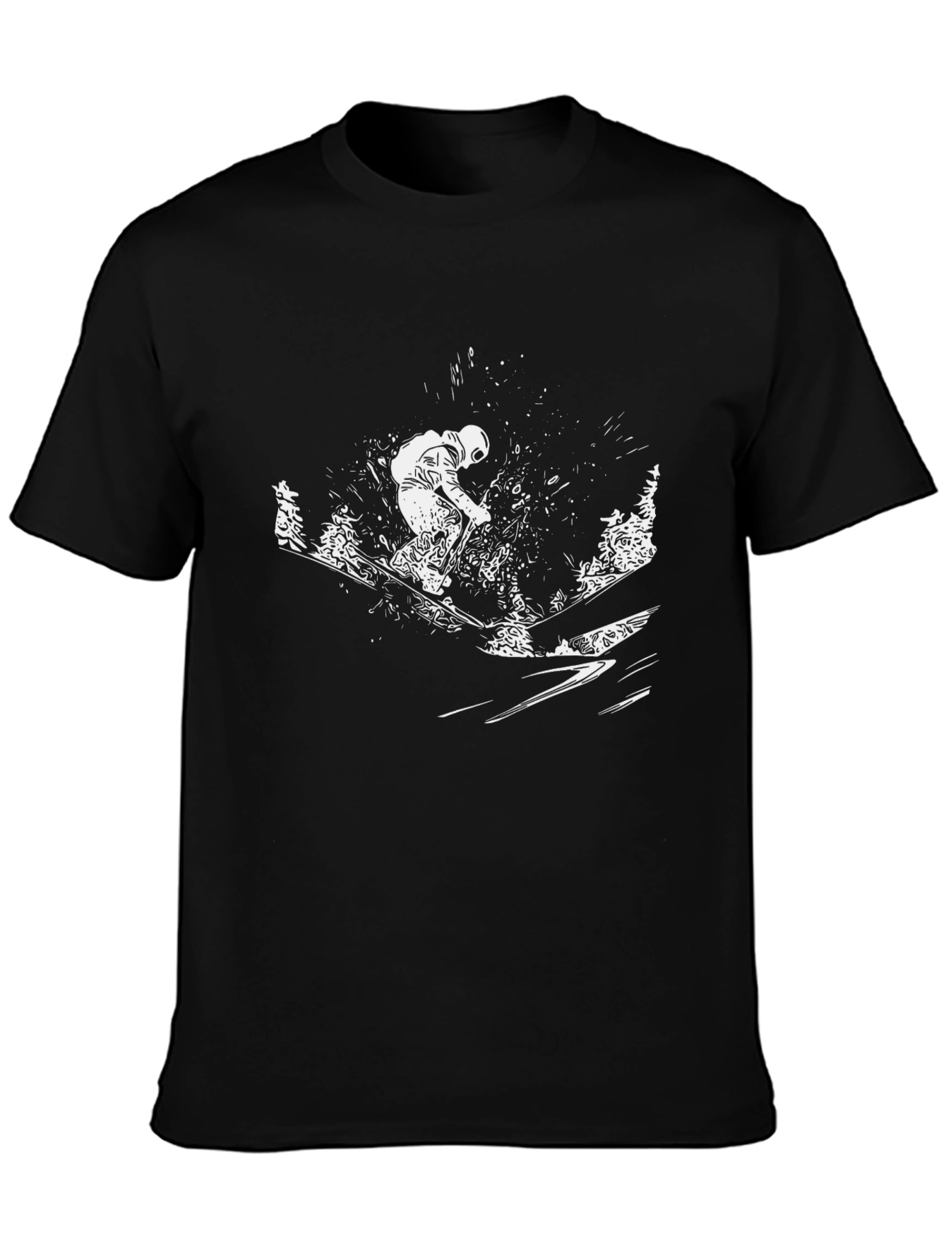 Black Ski T-Shirt: Adventure Ready