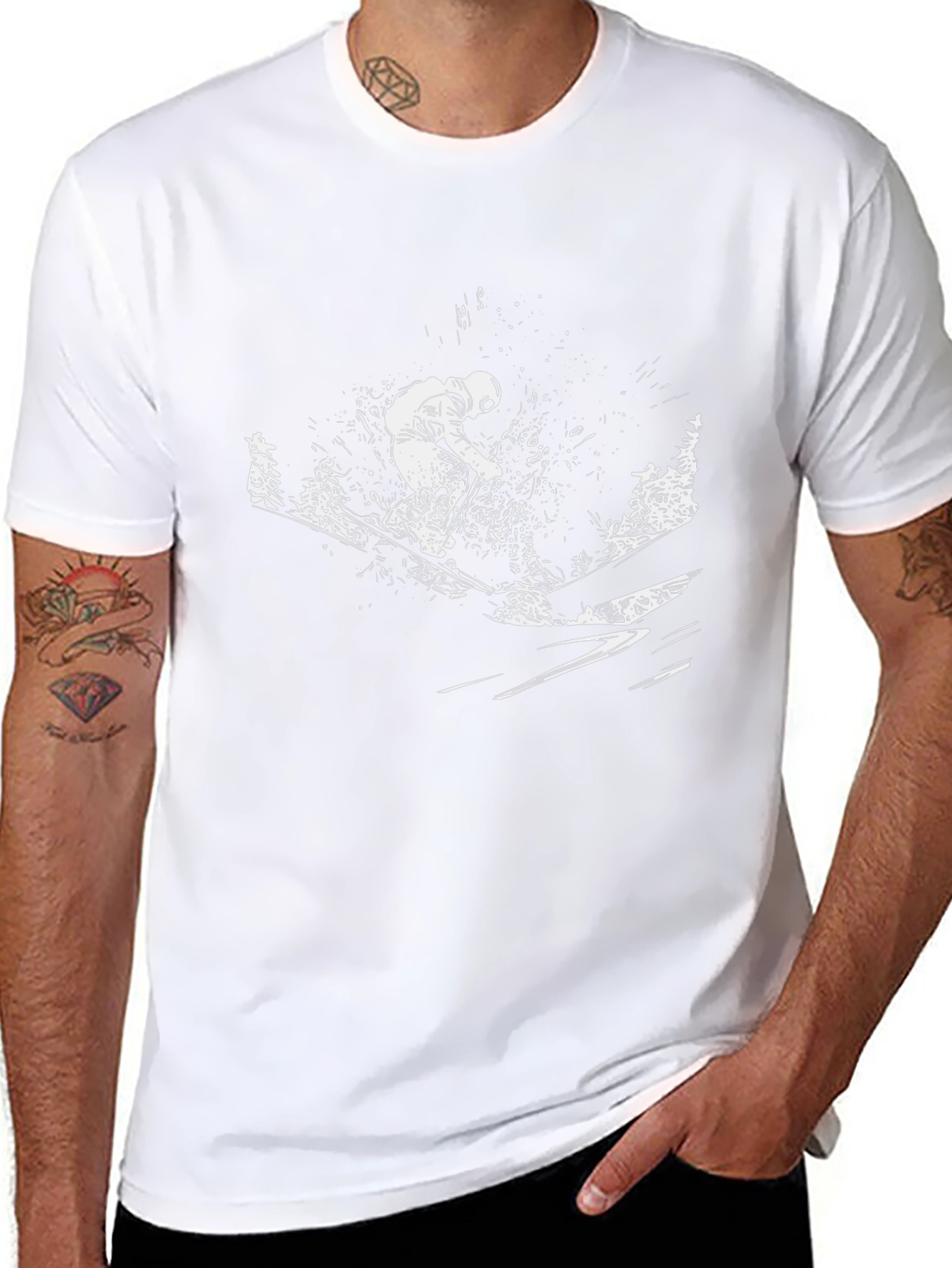 Black Ski T-Shirt: Adventure Ready