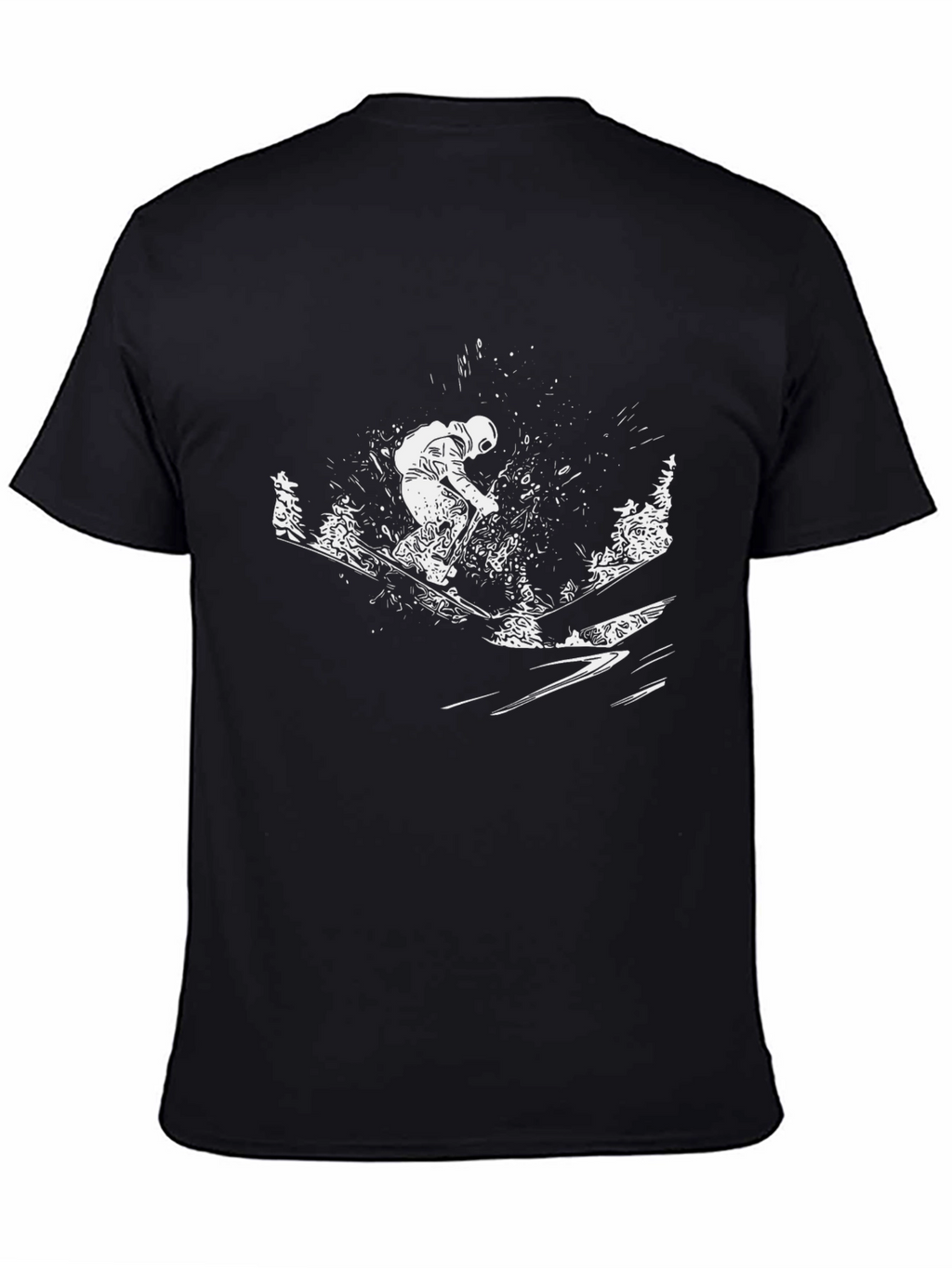 Black Ski T-Shirt: Adventure Ready