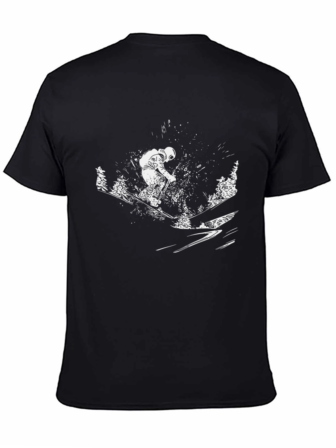 Black Ski T-Shirt: Adventure Ready
