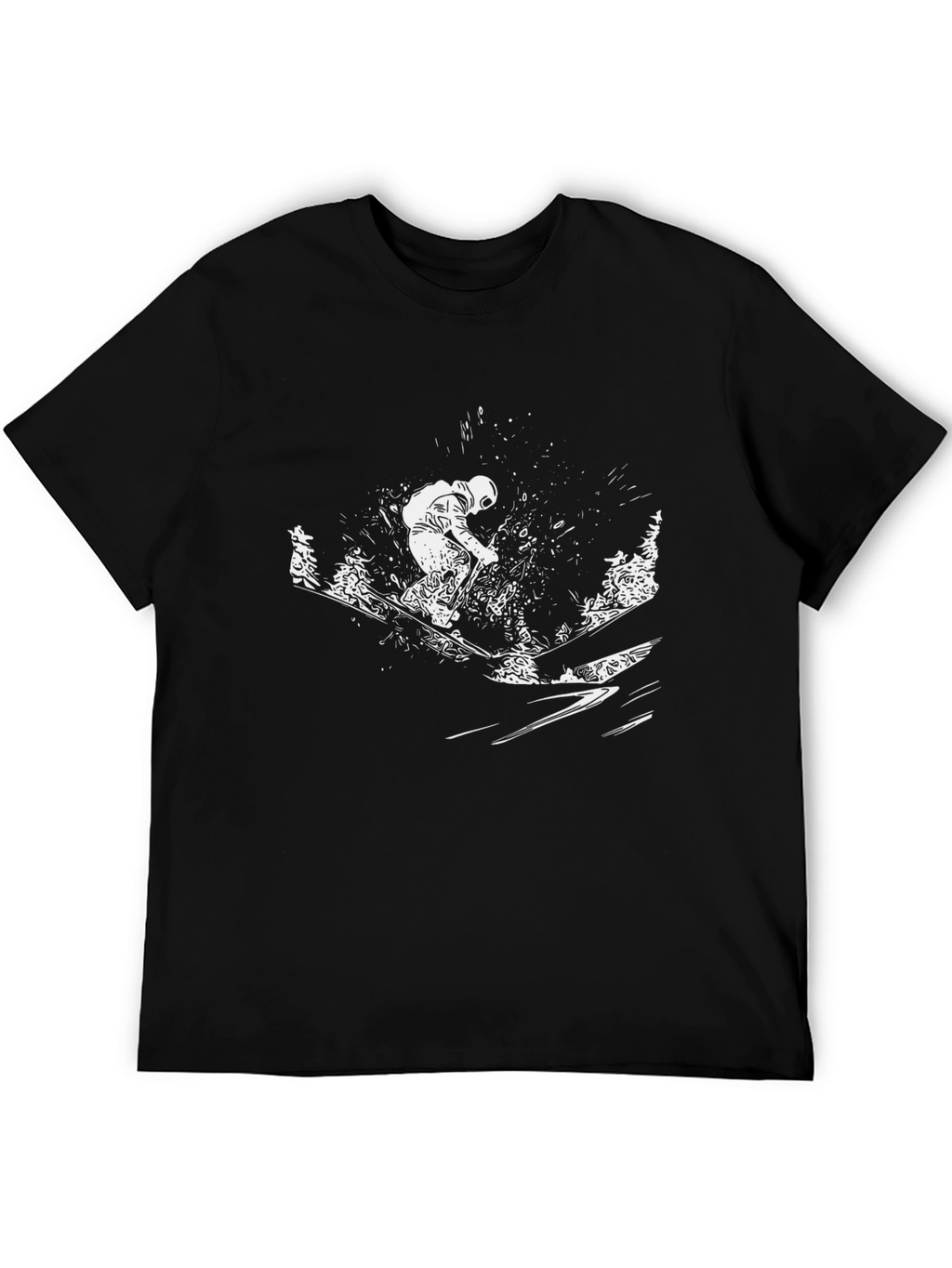 Black Ski T-Shirt: Adventure Ready