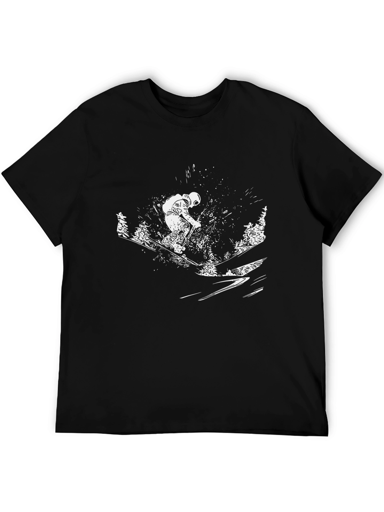Black Ski T-Shirt: Adventure Ready