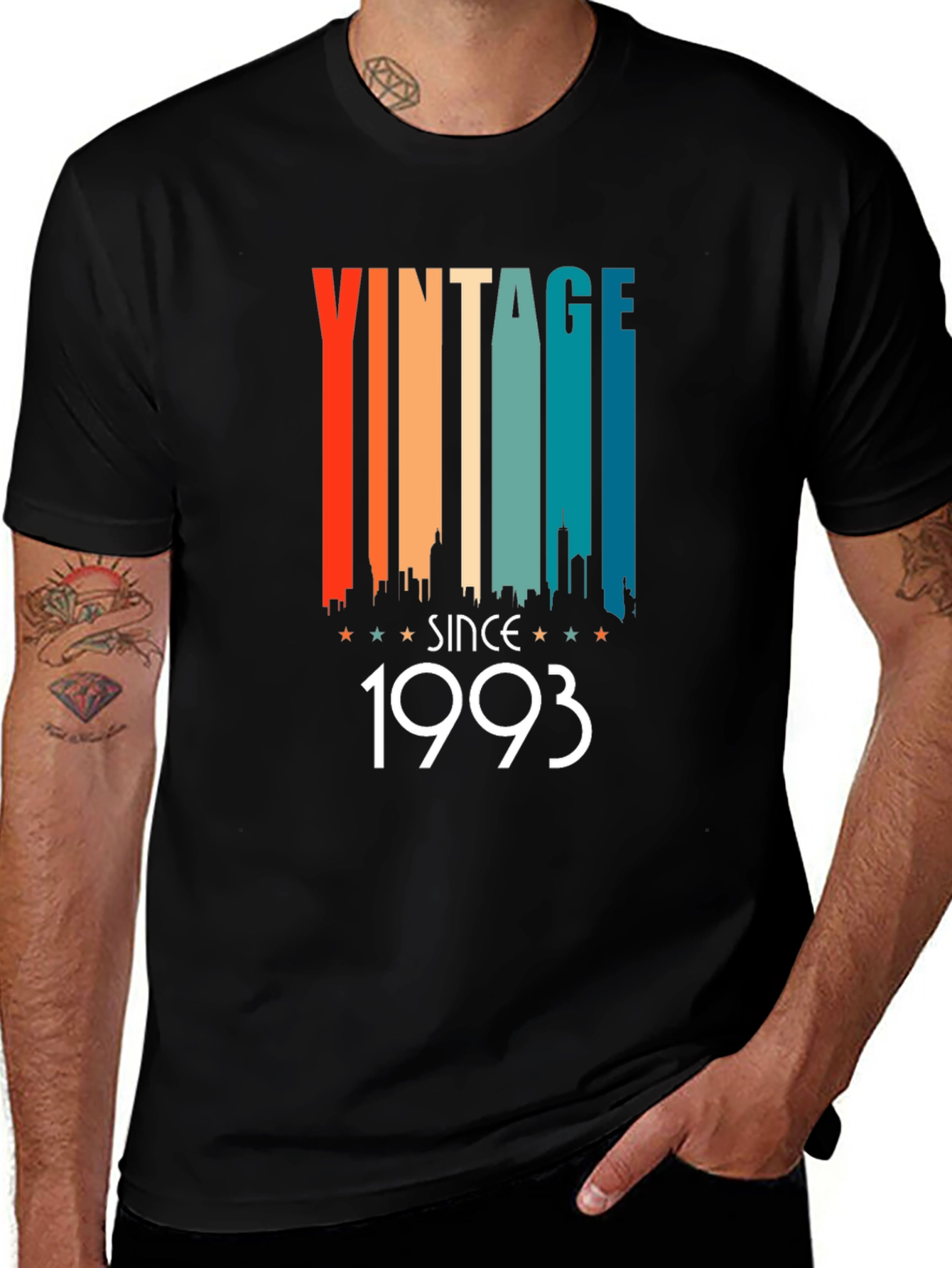 Vintage Since 1993 Black Graphic Tee