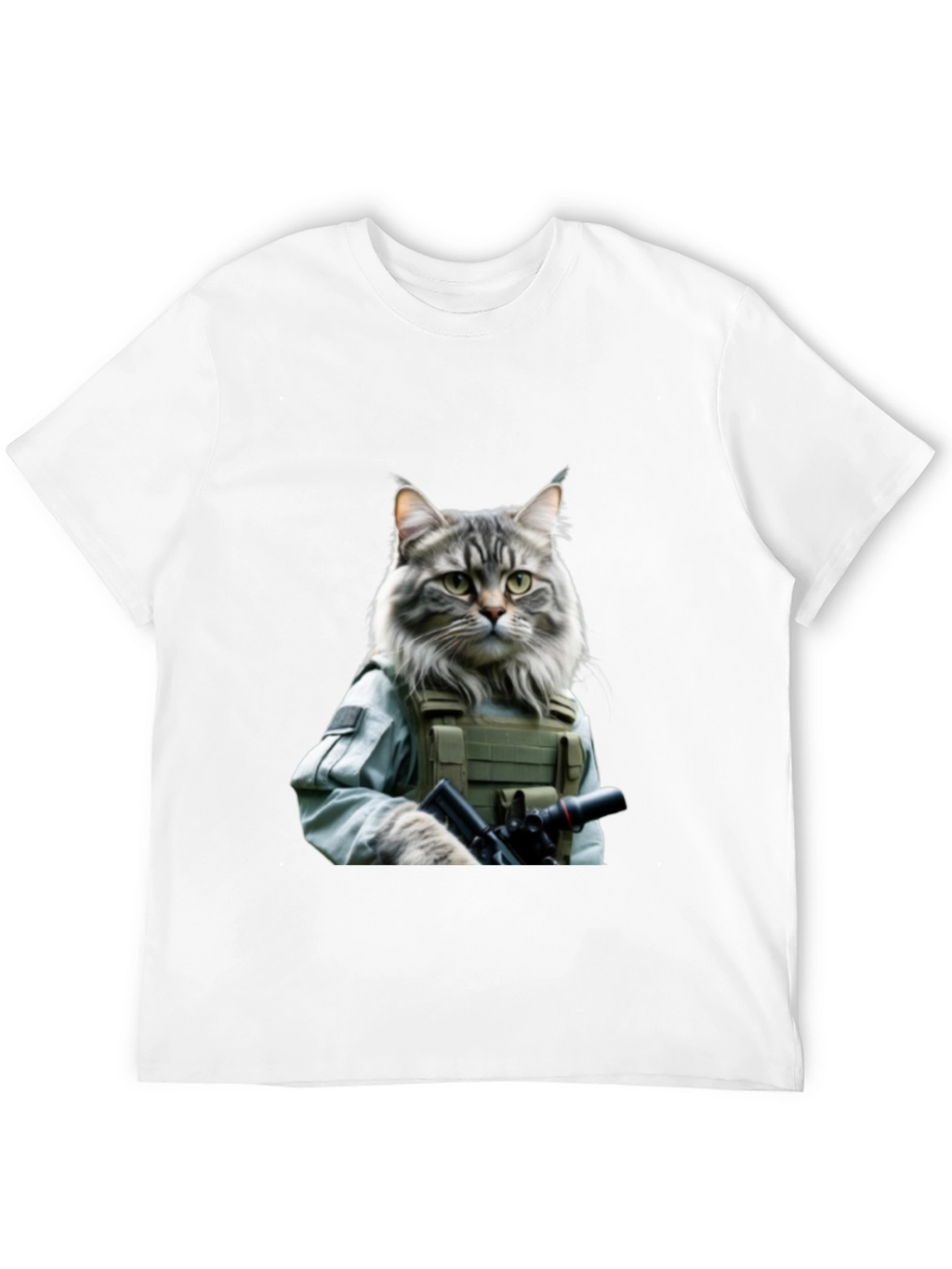 Tactical Cat T-Shirt - Military Style
