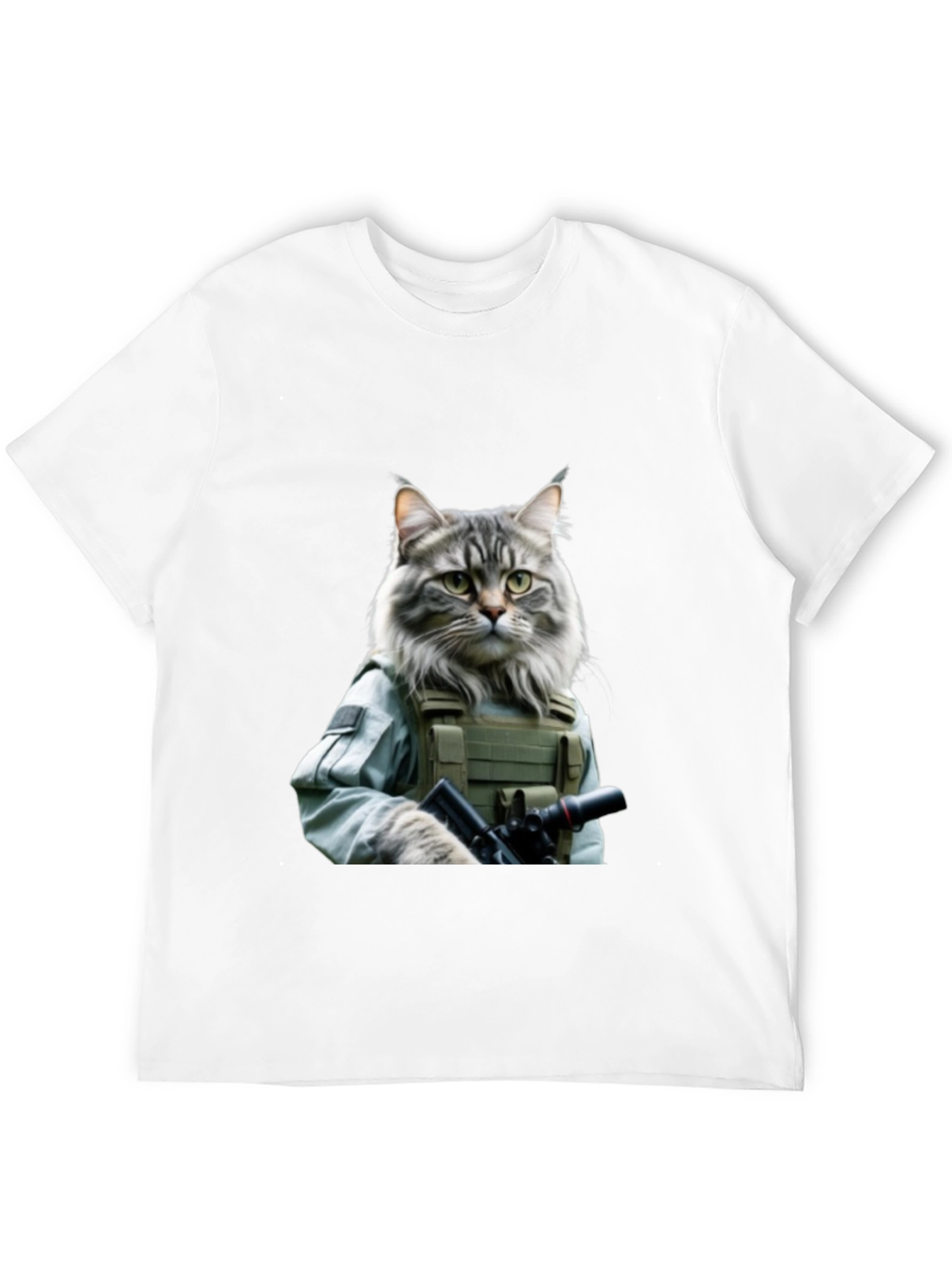 Tactical Cat T-Shirt - Military Style