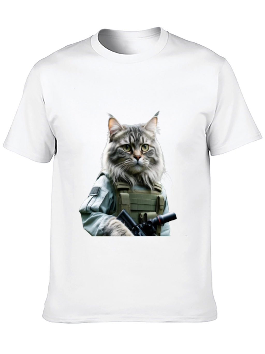 Tactical Cat T-Shirt - Military Style