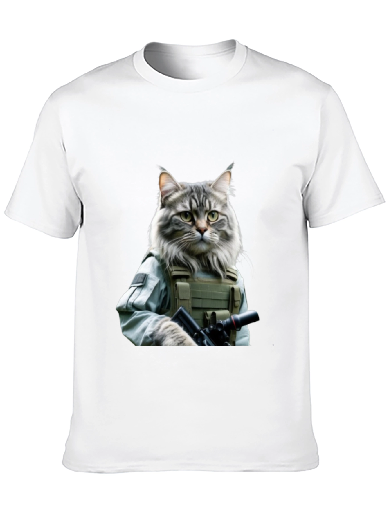 Tactical Cat T-Shirt - Military Style
