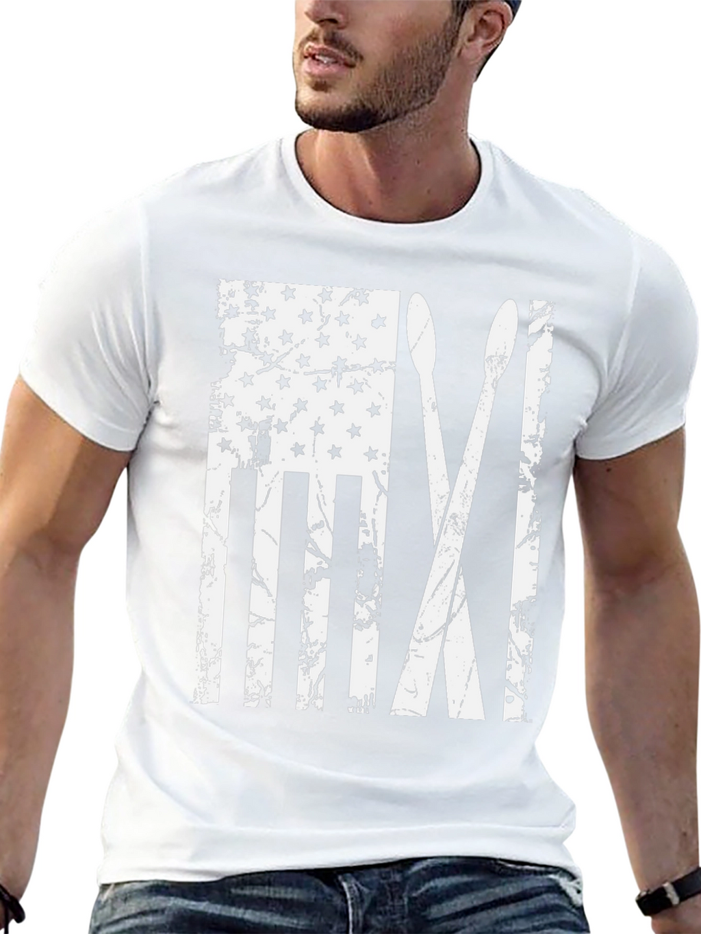 American Flag Drum Sticks Graphic Tee