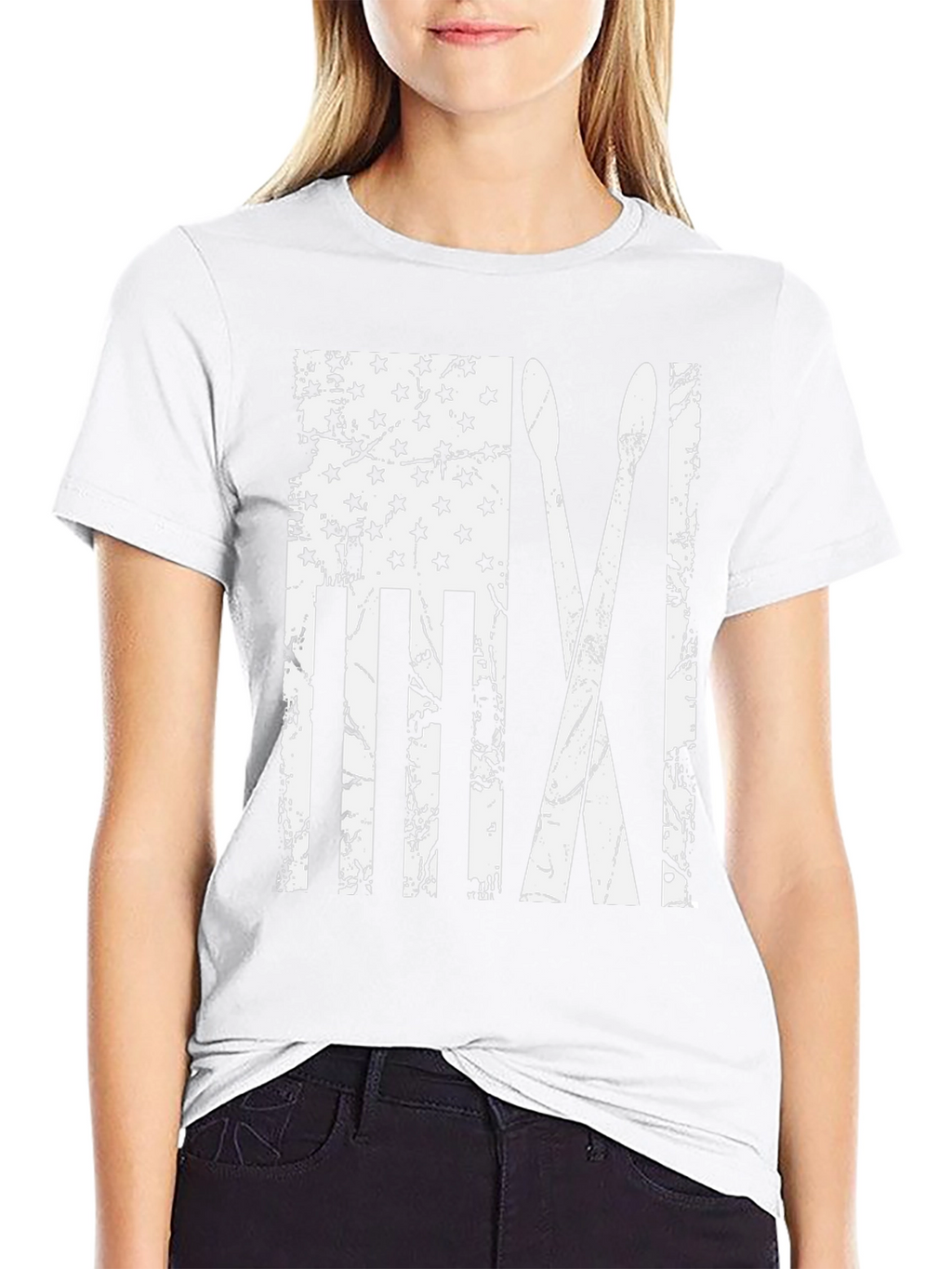 American Flag Drum Sticks Graphic Tee