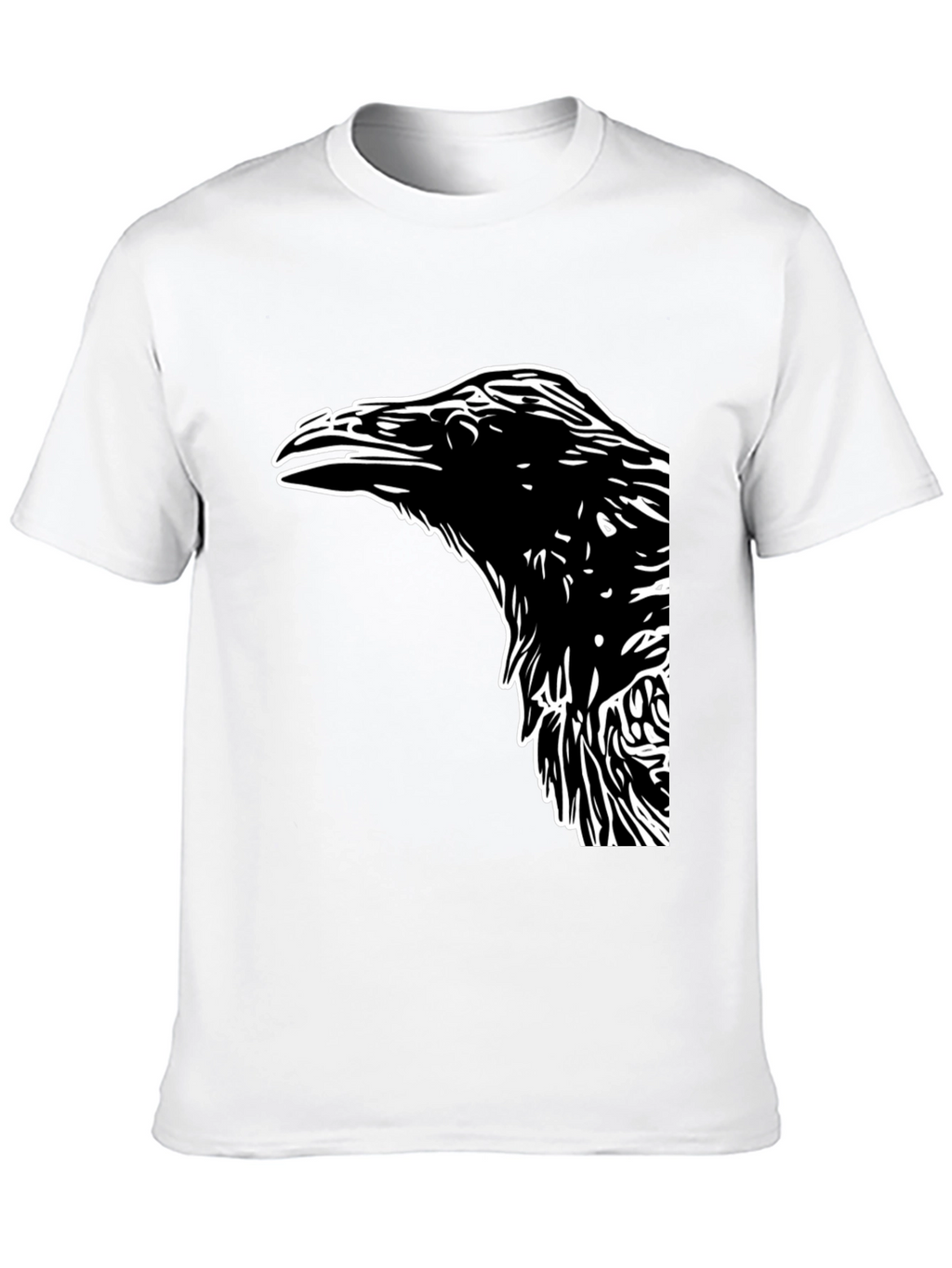 Raven Graphic Tee - Bold Bird Design