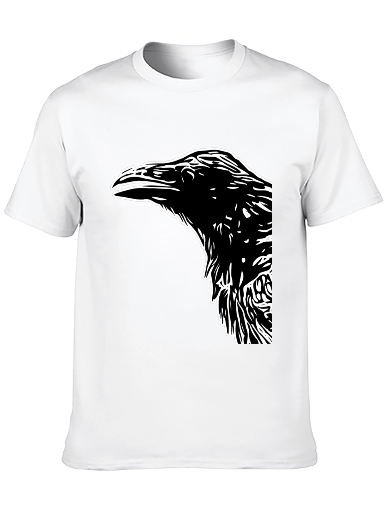 Raven Graphic Tee - Bold Bird Design