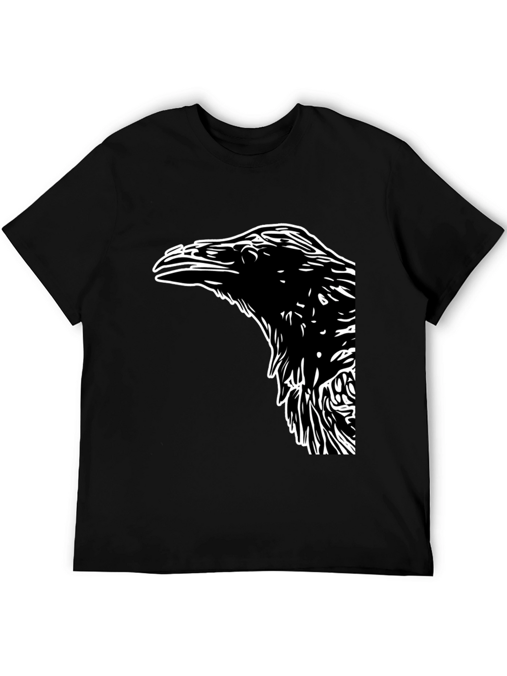 Raven Graphic Tee - Bold Bird Design