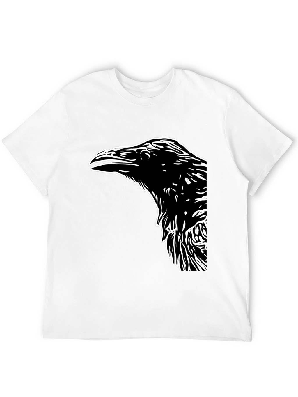 Raven Graphic Tee - Bold Bird Design