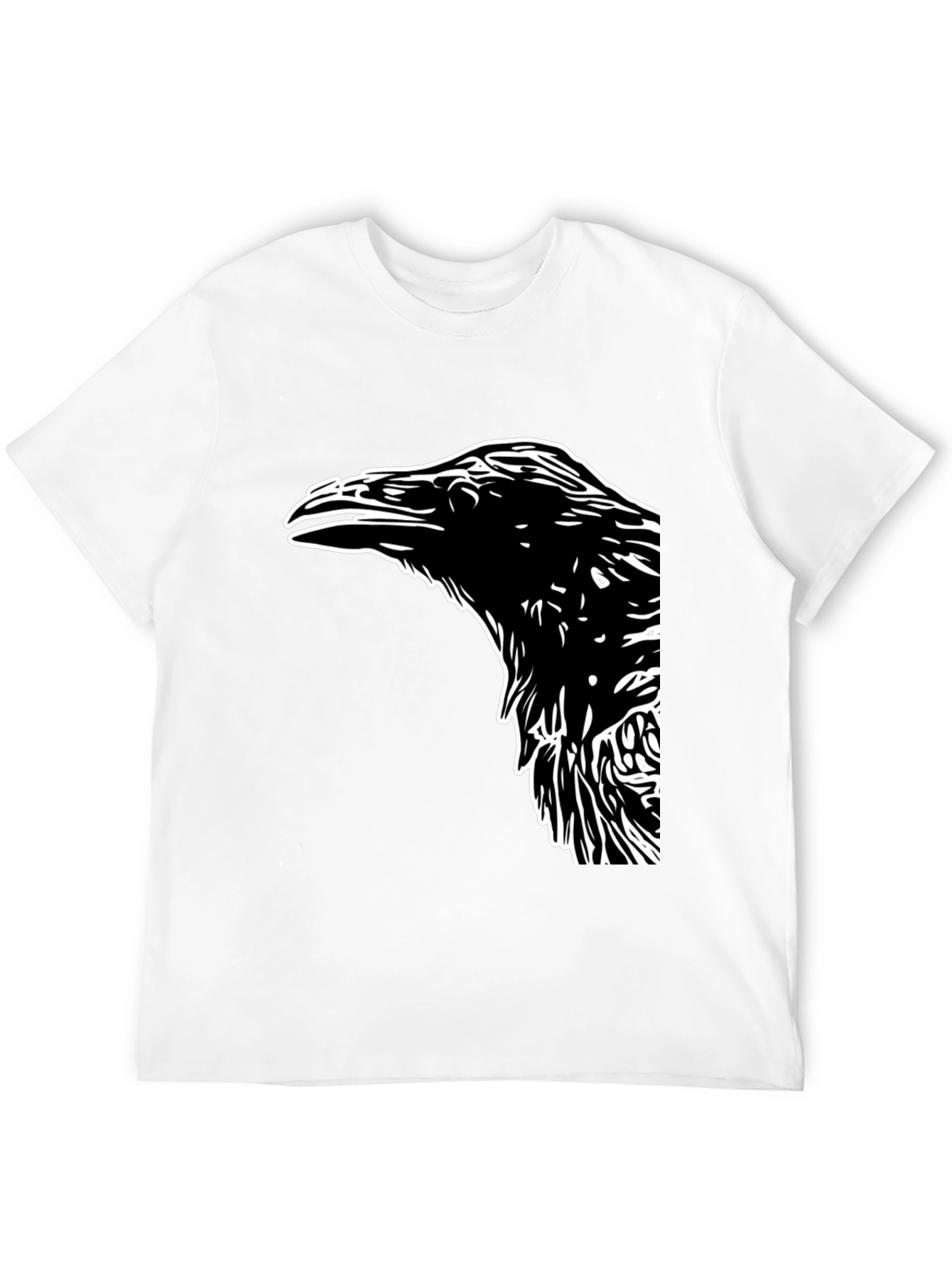 Raven Graphic Tee - Bold Bird Design