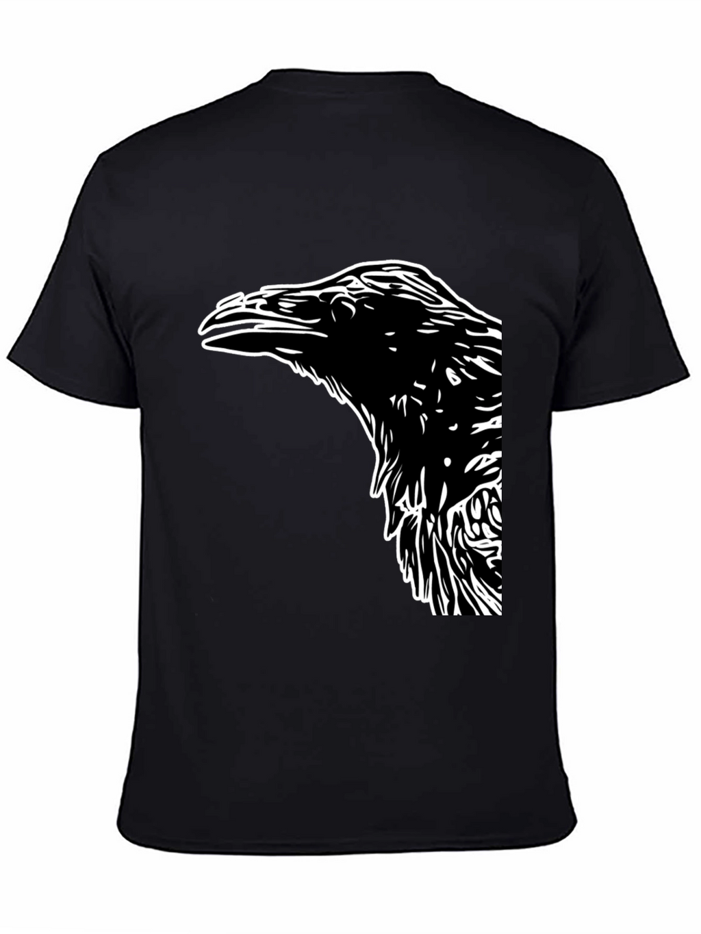 Raven Graphic Tee - Bold Bird Design