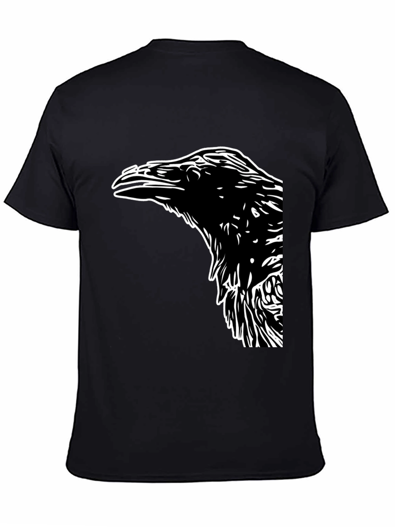 Raven Graphic Tee - Bold Bird Design