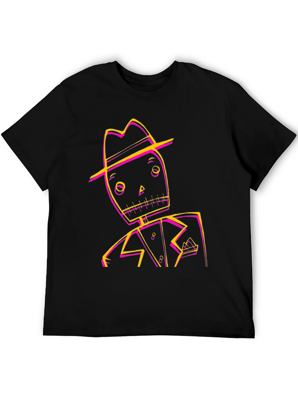 Cool Spooky Skeleton Character Graphic Tee