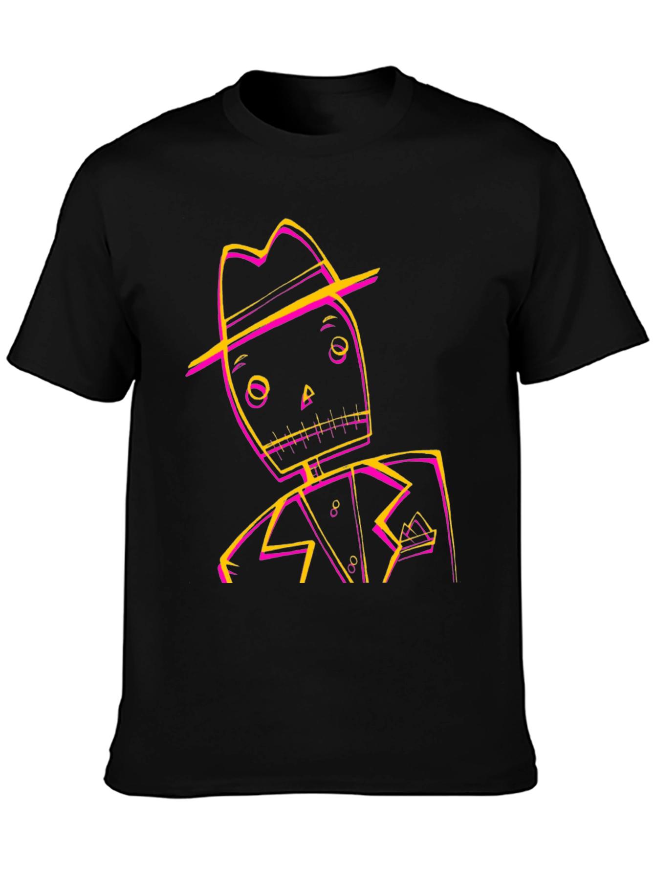 Cool Spooky Skeleton Character Graphic Tee