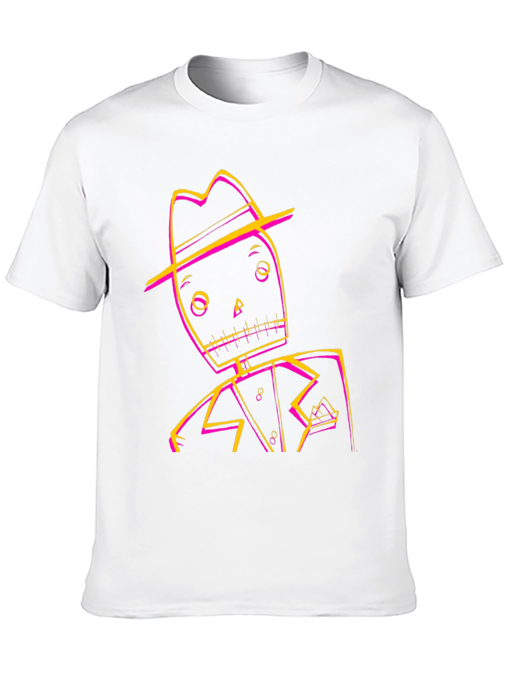 Cool Spooky Skeleton Character Graphic Tee
