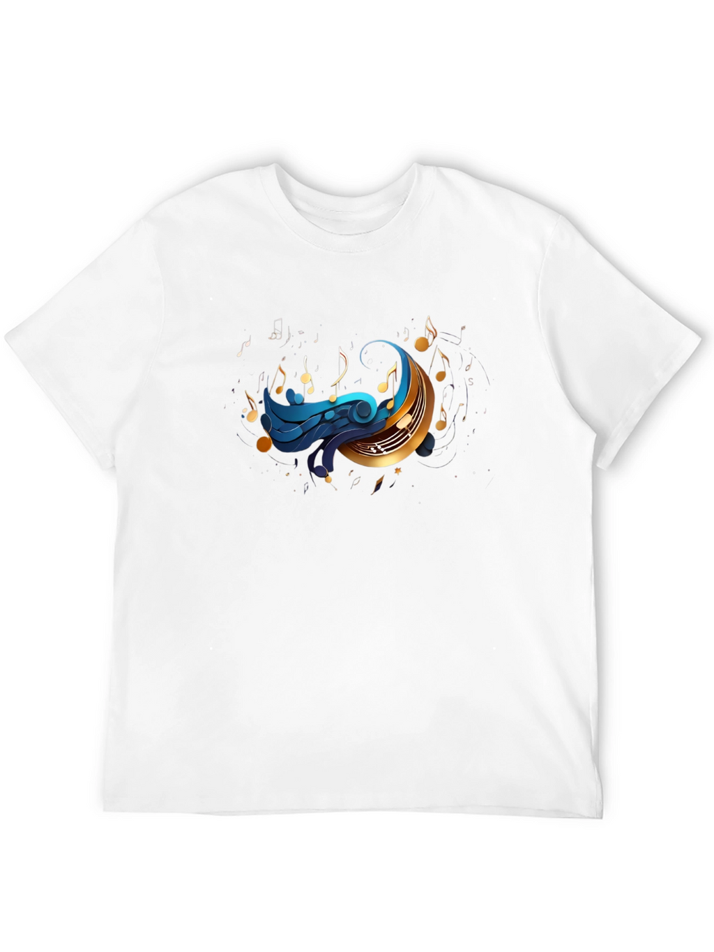 Musical Moon Graphic T-Shirt - Black