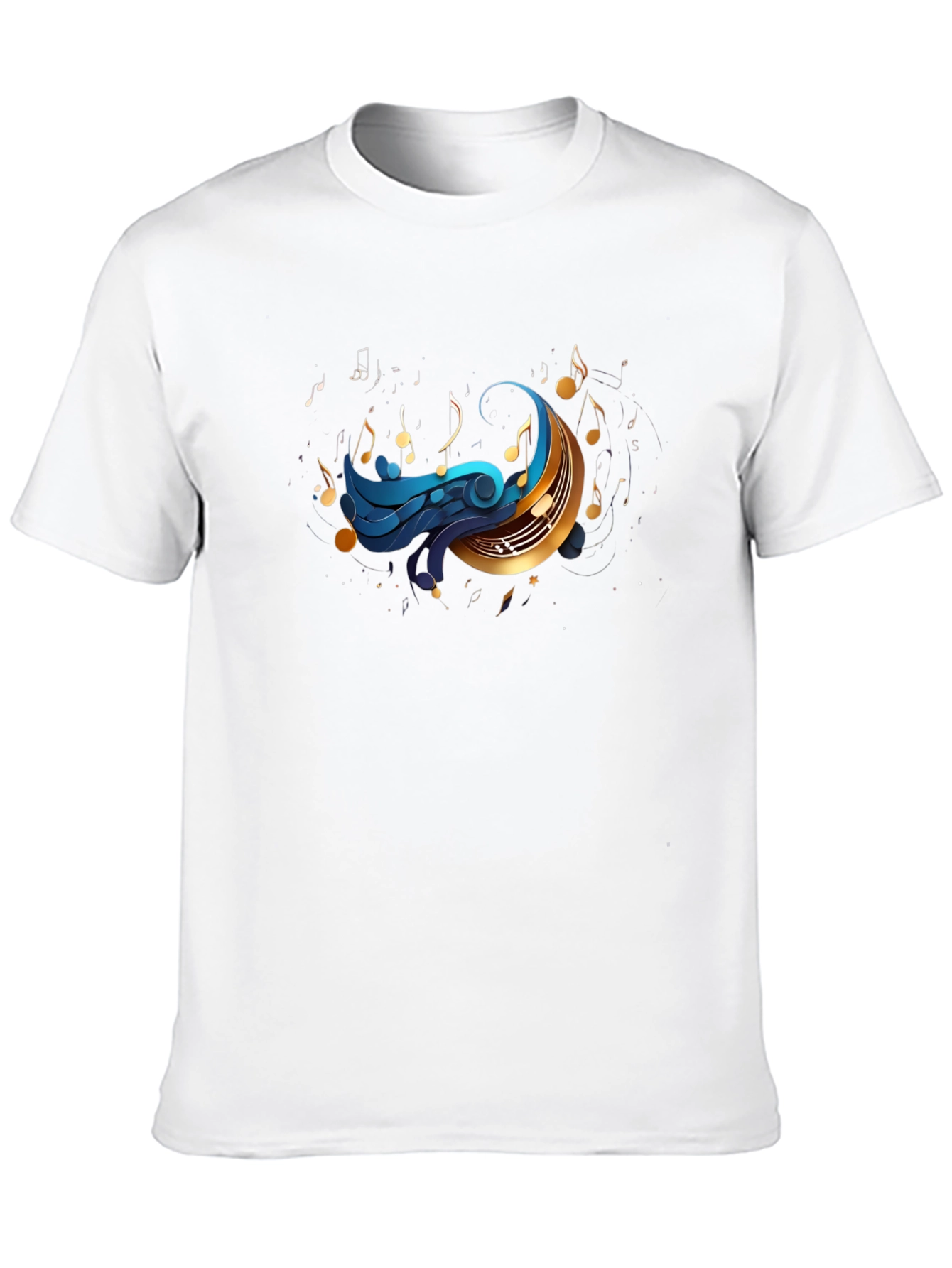 Musical Moon Graphic T-Shirt - Black