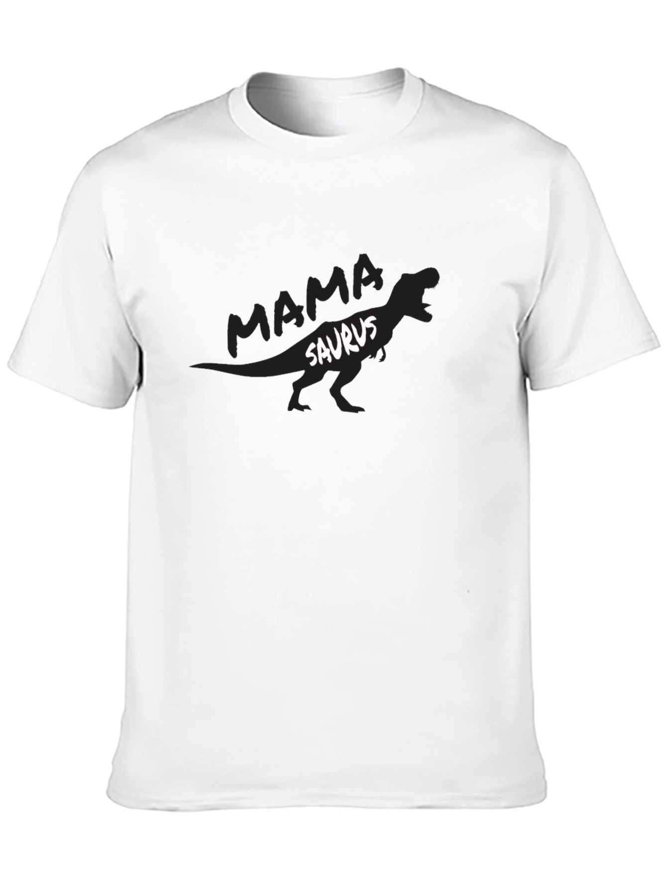 Mama Saurus T-Shirt - Black Dinosaur Tee