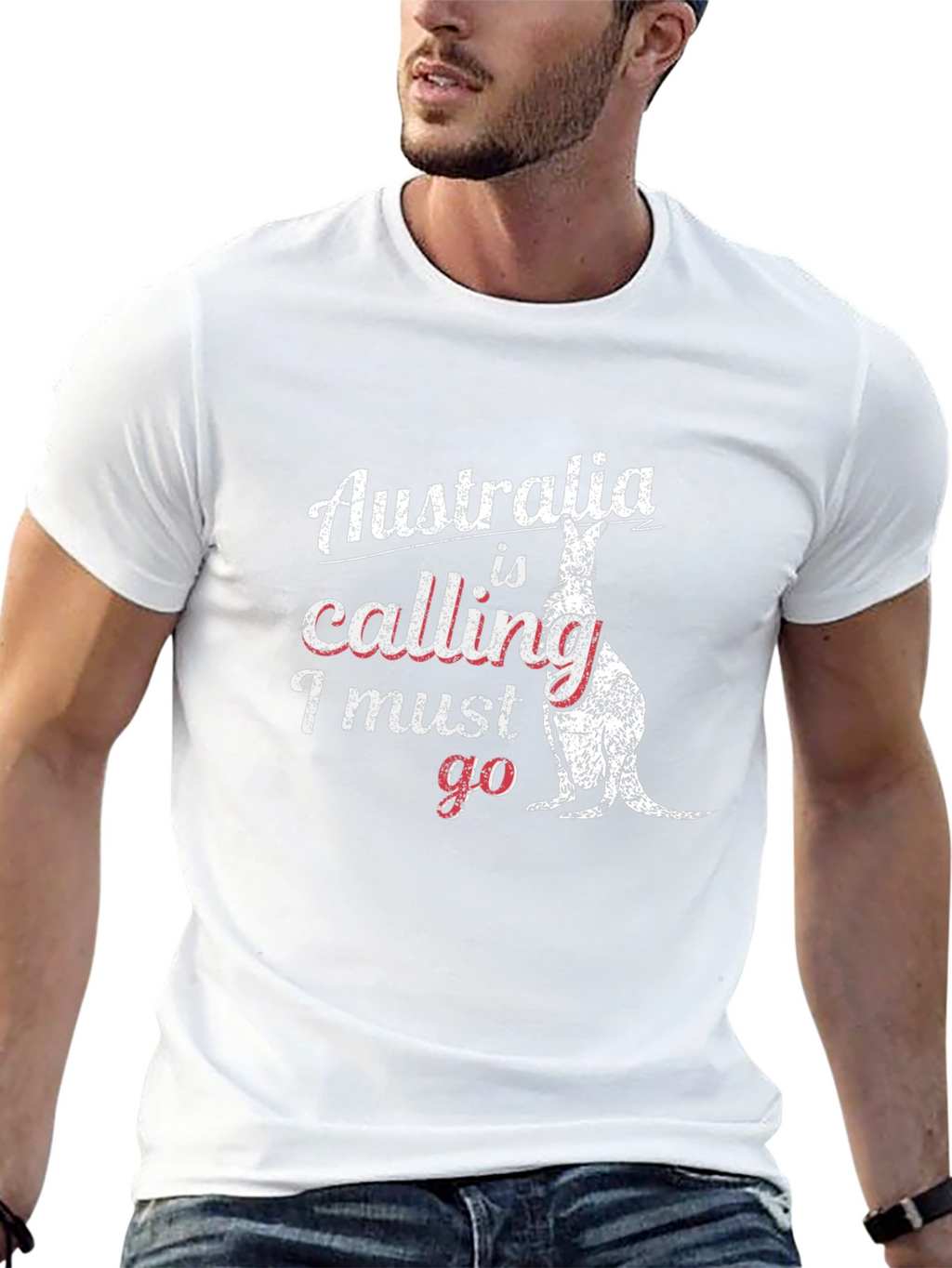Australia Calling T-Shirt - Kangaroo Graphic Tee