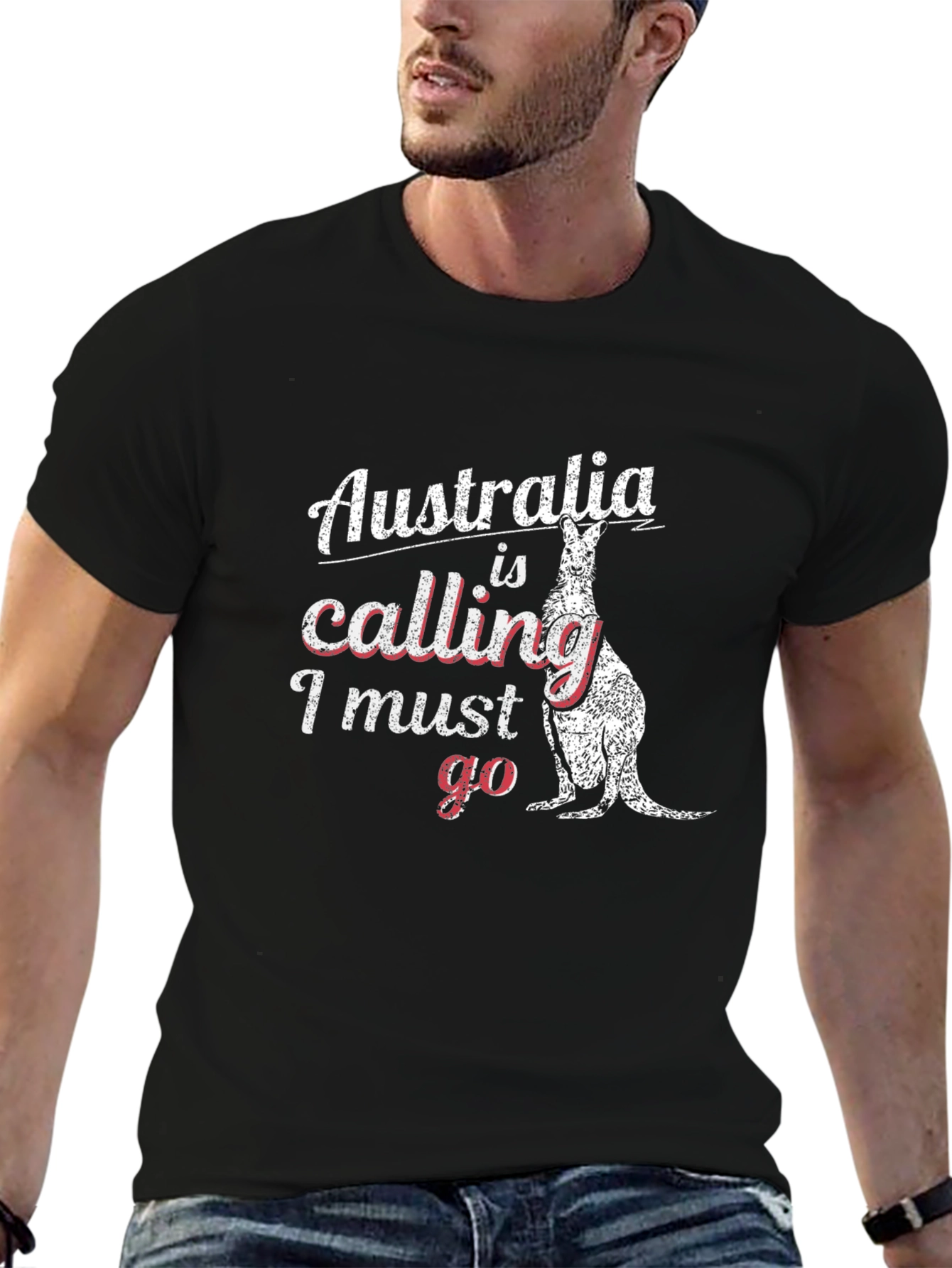 Australia Calling T-Shirt - Kangaroo Graphic Tee
