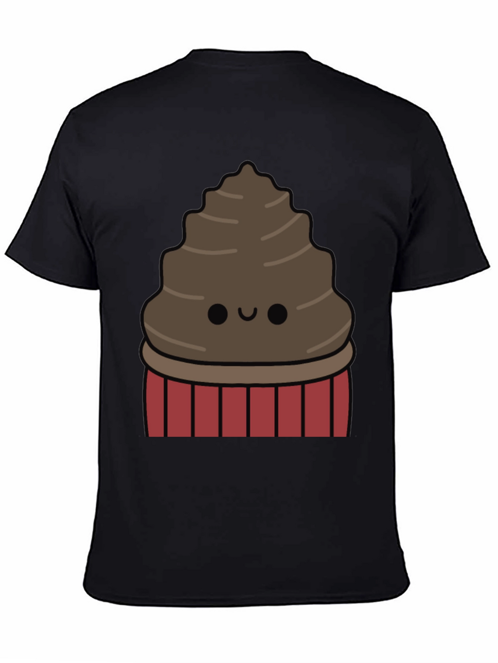 Cute Chocolate Cupcake Graphic T-Shirt
