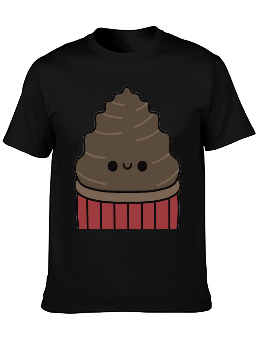 Cute Chocolate Cupcake Graphic T-Shirt