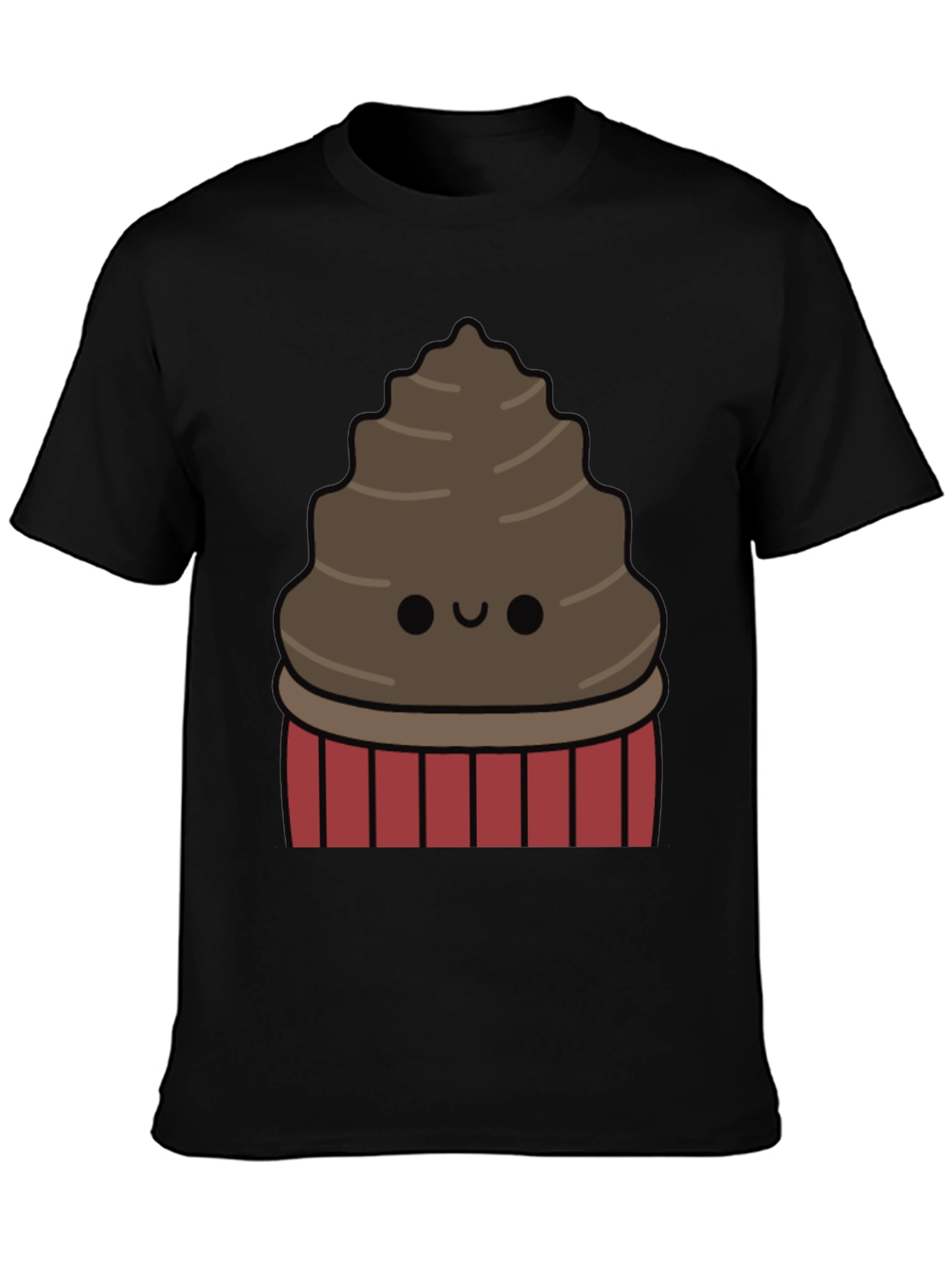 Cute Chocolate Cupcake Graphic T-Shirt