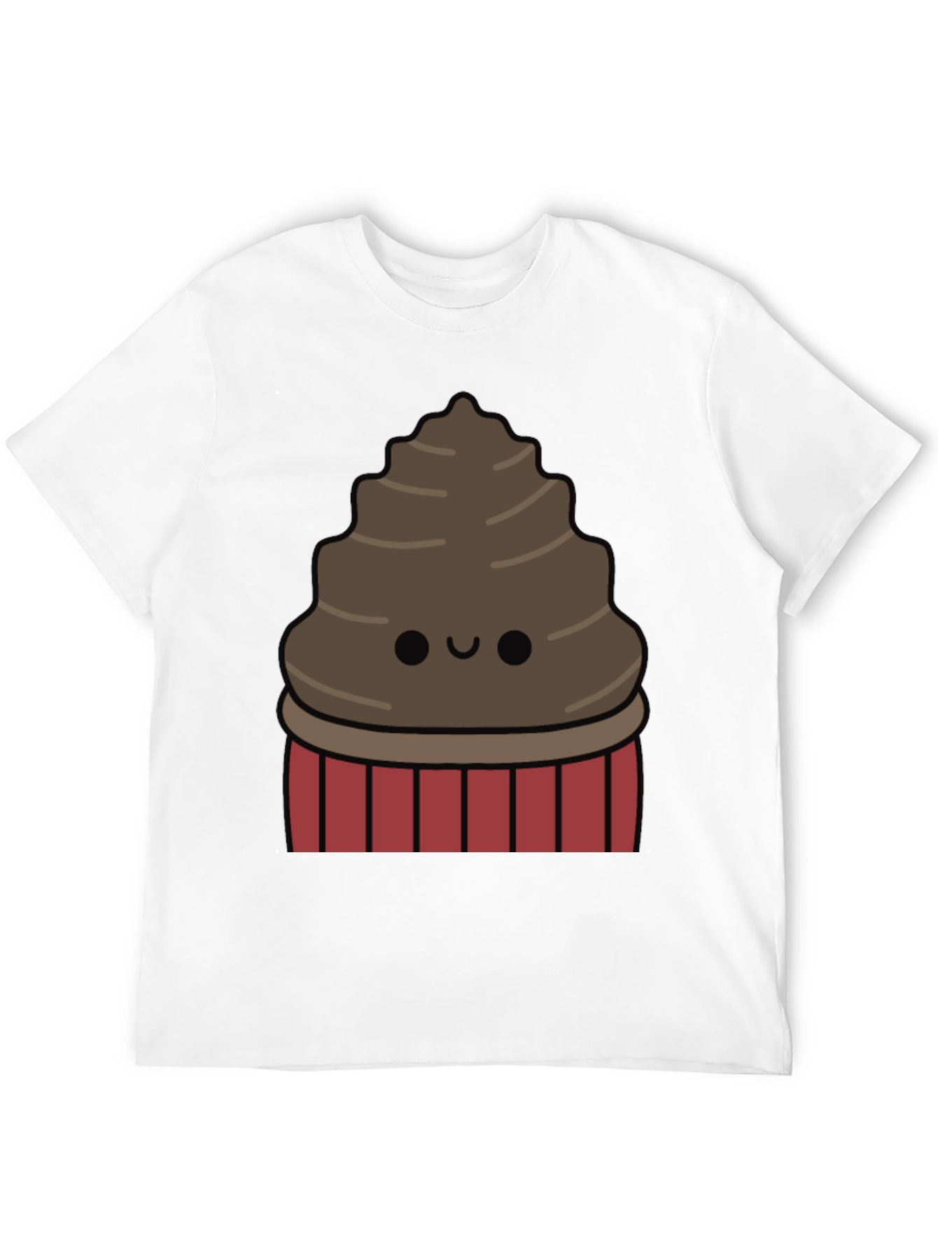 Cute Chocolate Cupcake Graphic T-Shirt