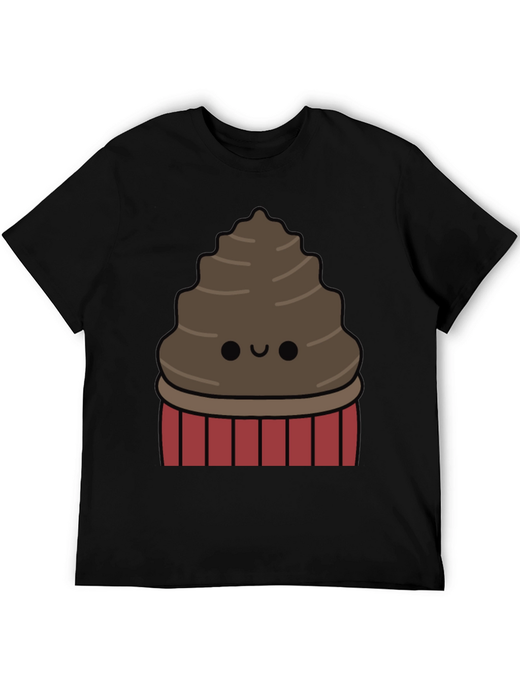 Cute Chocolate Cupcake Graphic T-Shirt