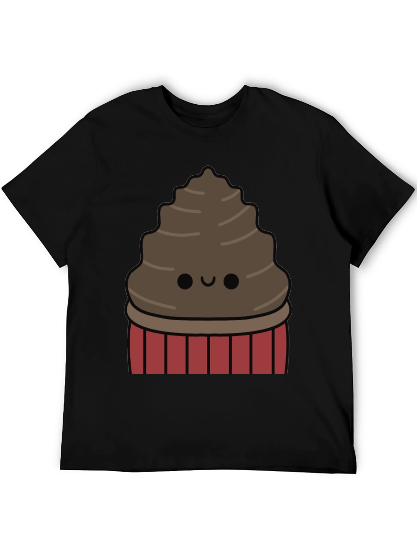 Cute Chocolate Cupcake Graphic T-Shirt