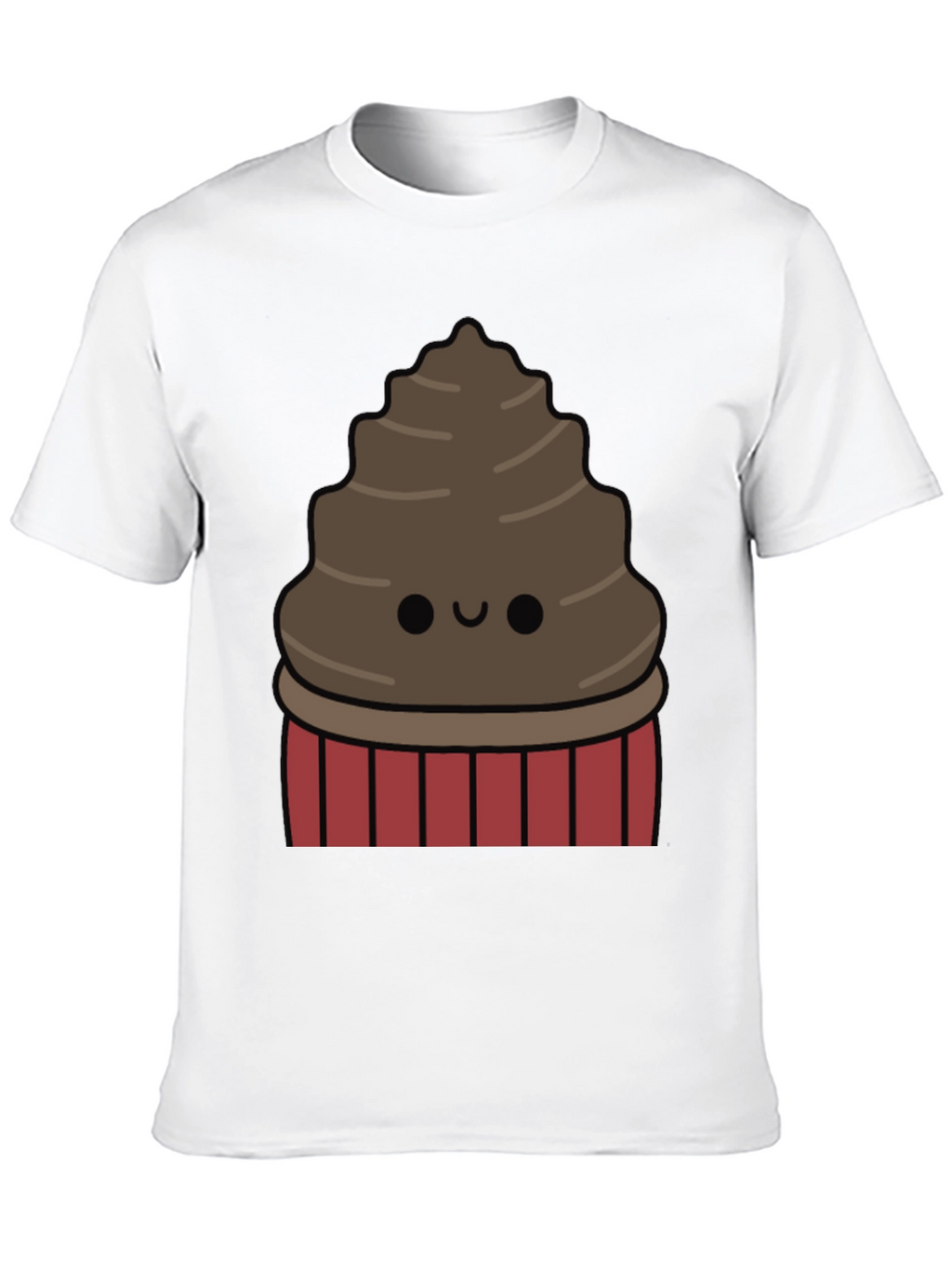 Cute Chocolate Cupcake Graphic T-Shirt