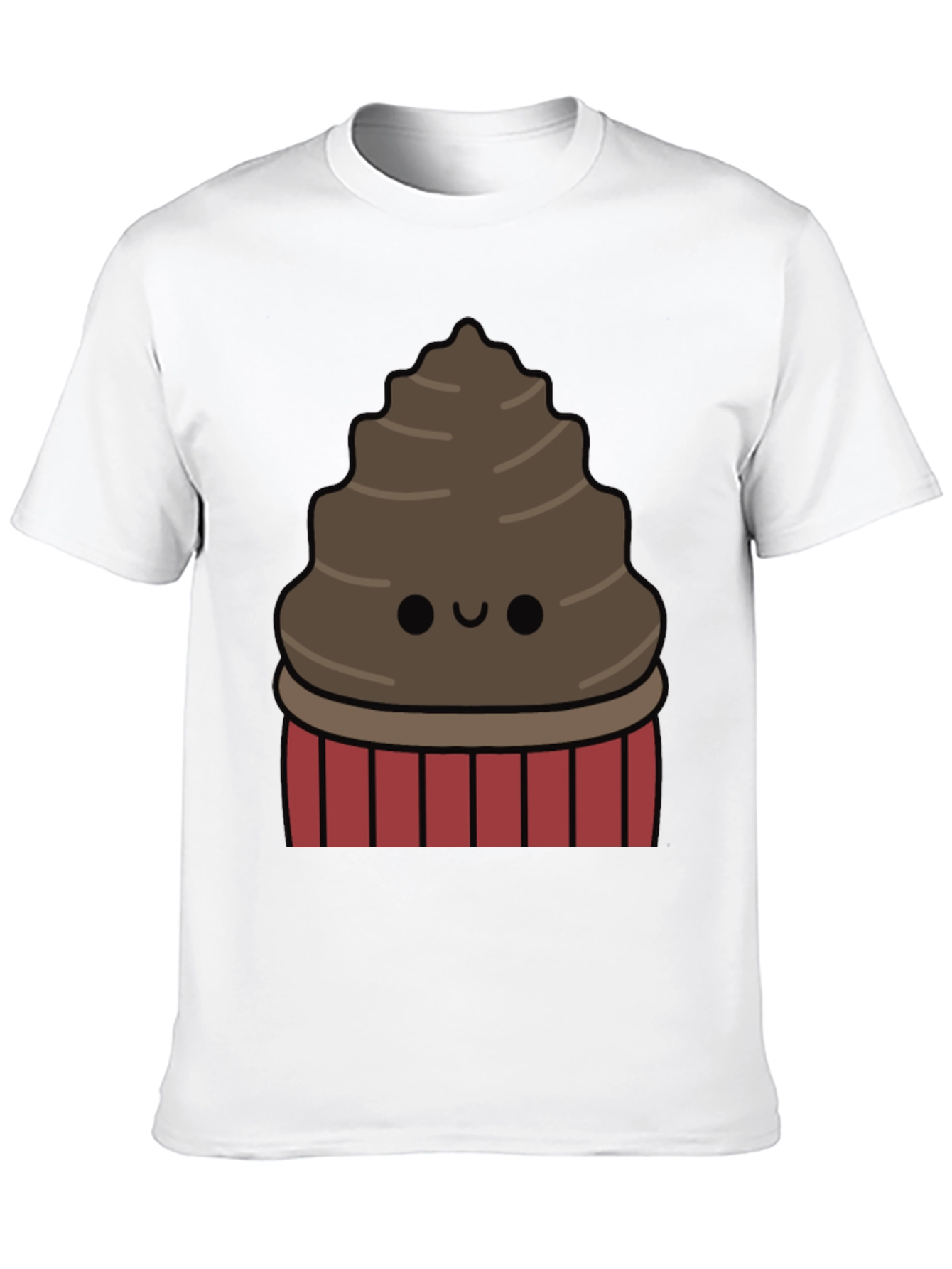 Cute Chocolate Cupcake Graphic T-Shirt