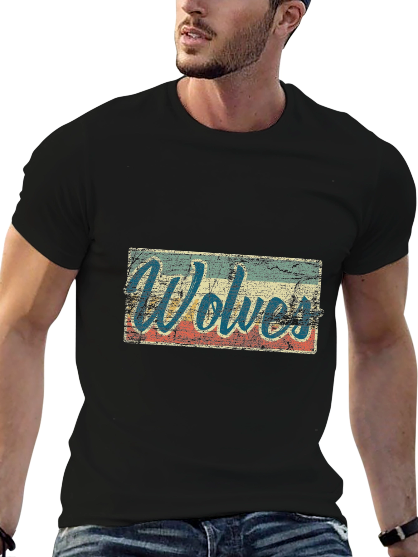 Vintage Wolves T-Shirt Retro Style