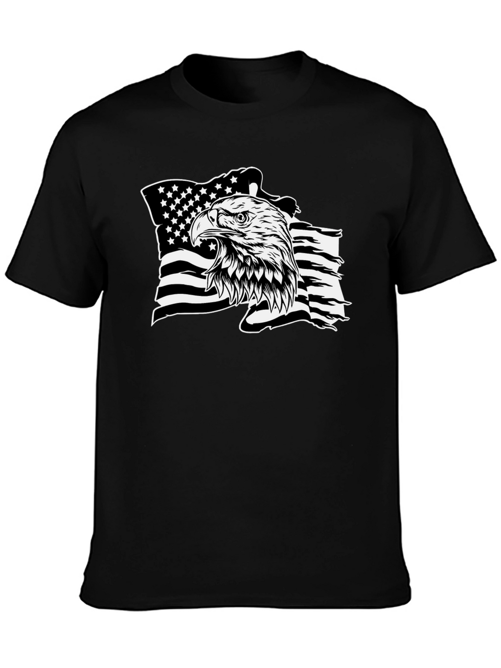 American Eagle Flag Graphic Black T-Shirt