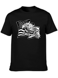 American Eagle Flag Graphic Black T-Shirt