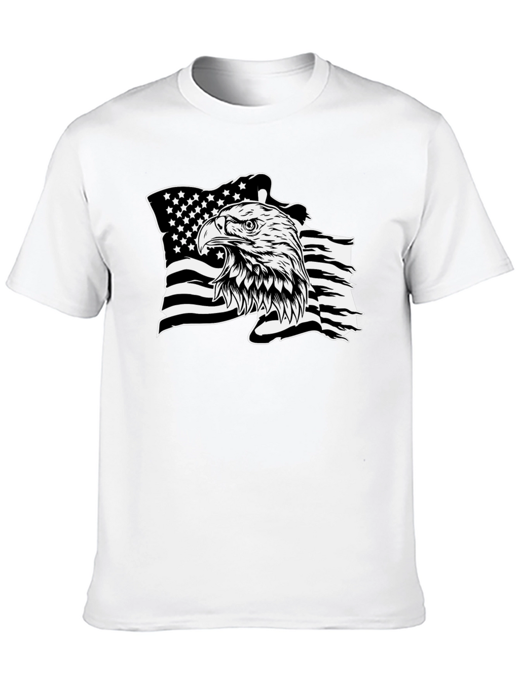 American Eagle Flag Graphic Black T-Shirt