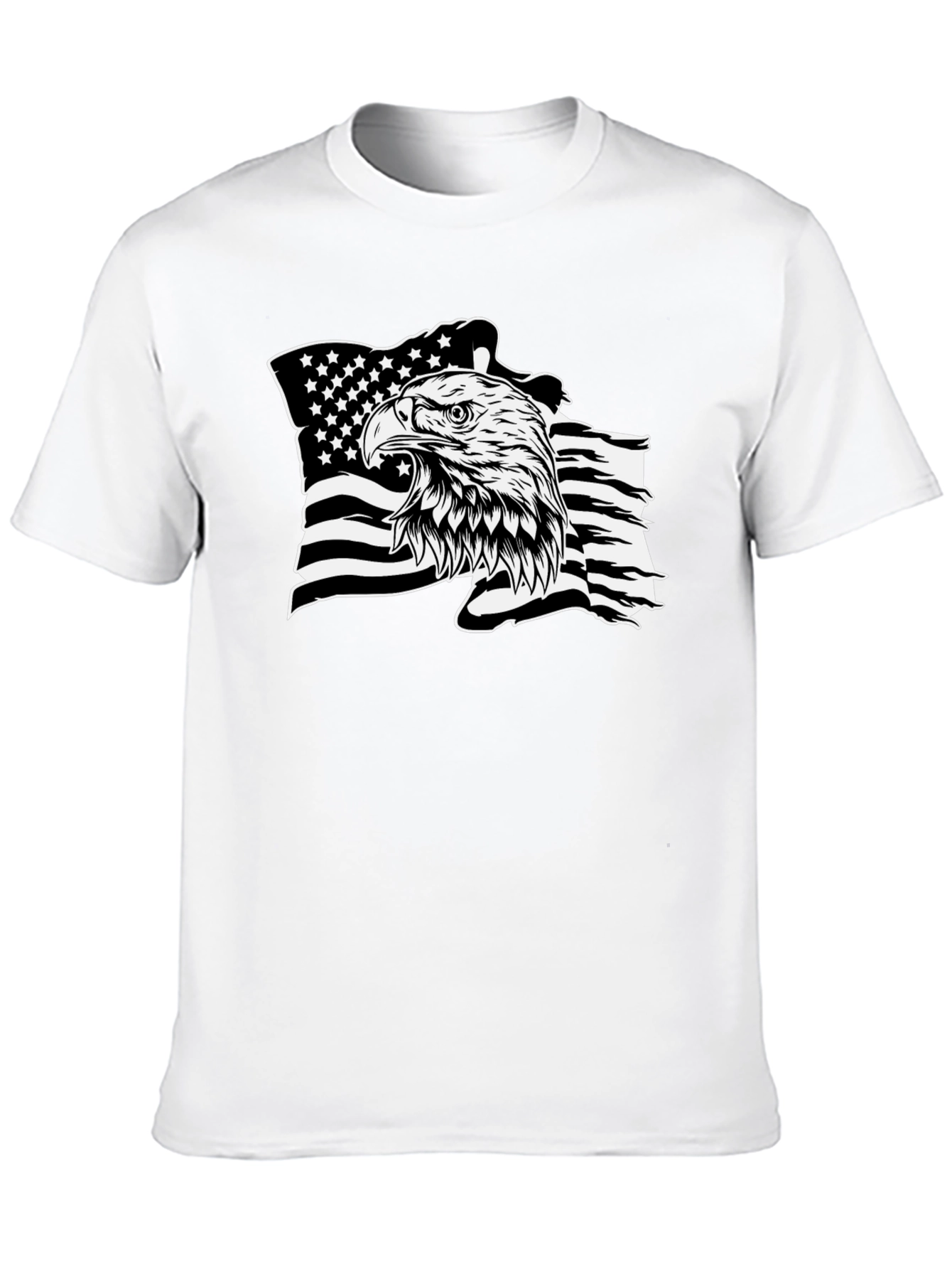 American Eagle Flag Graphic Black T-Shirt