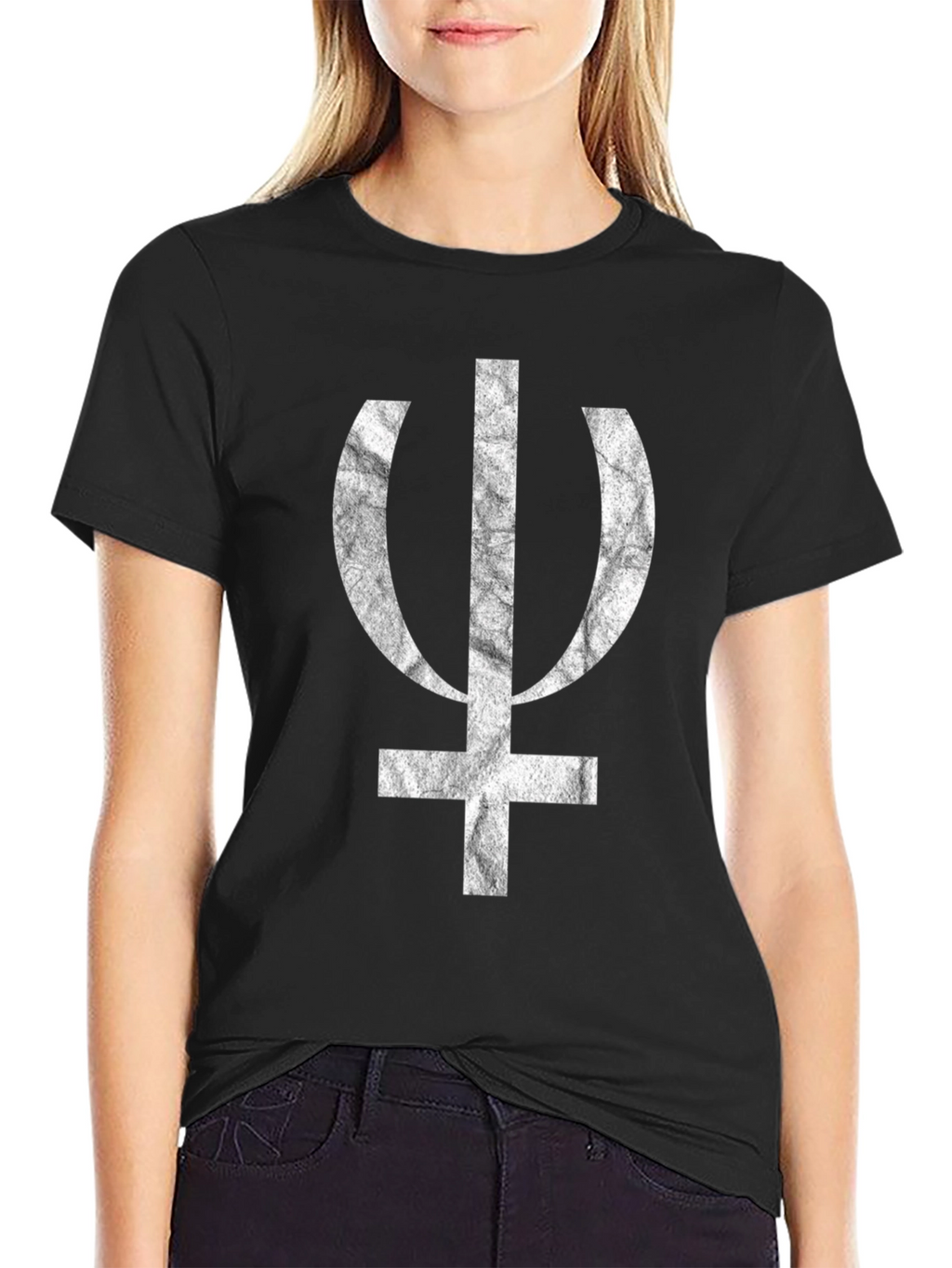 Symbol Tee - Black Graphic Print T-Shirt