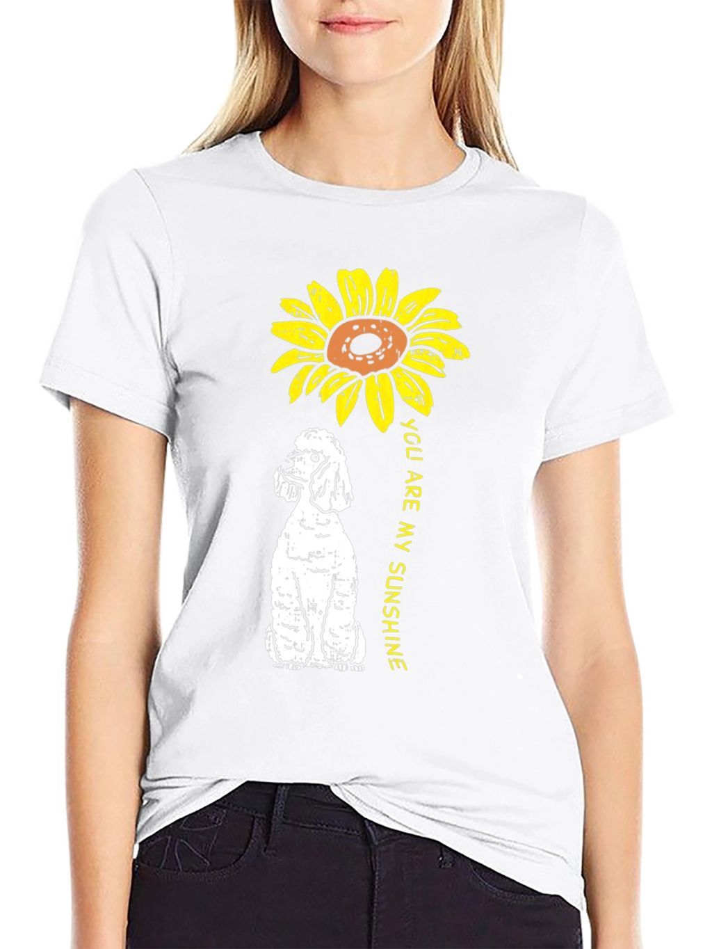 Sunflower Poodle T-Shirt - You Are My Sunshine