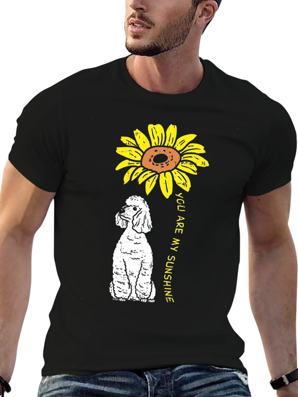 Sunflower Poodle T-Shirt - You Are My Sunshine